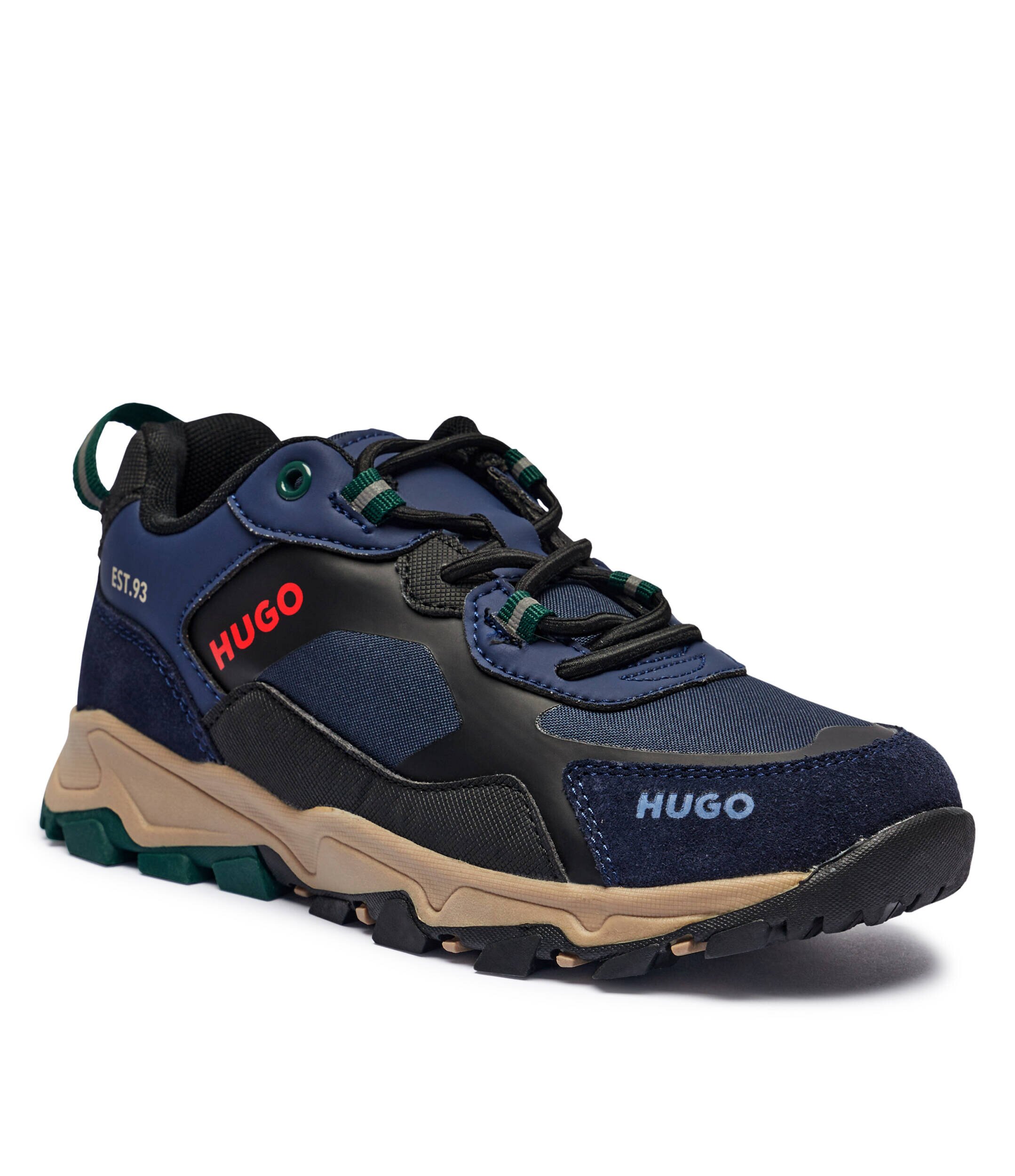 HUGO KIDS Sneakers cu adaos de piele
