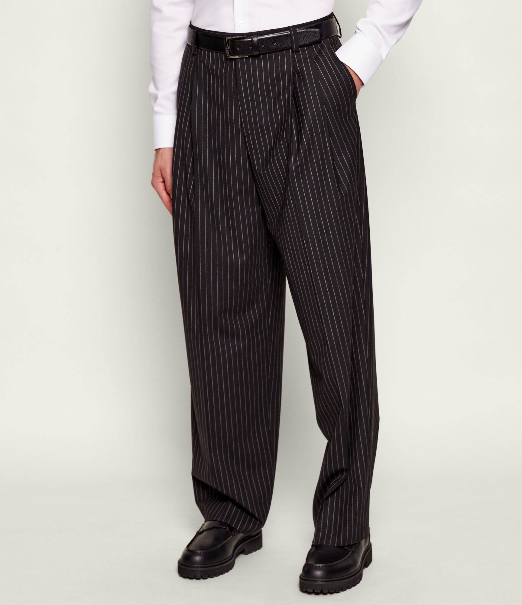 Hugo Pantaloni Fedix251 | Relaxed fit cu adaos de lână