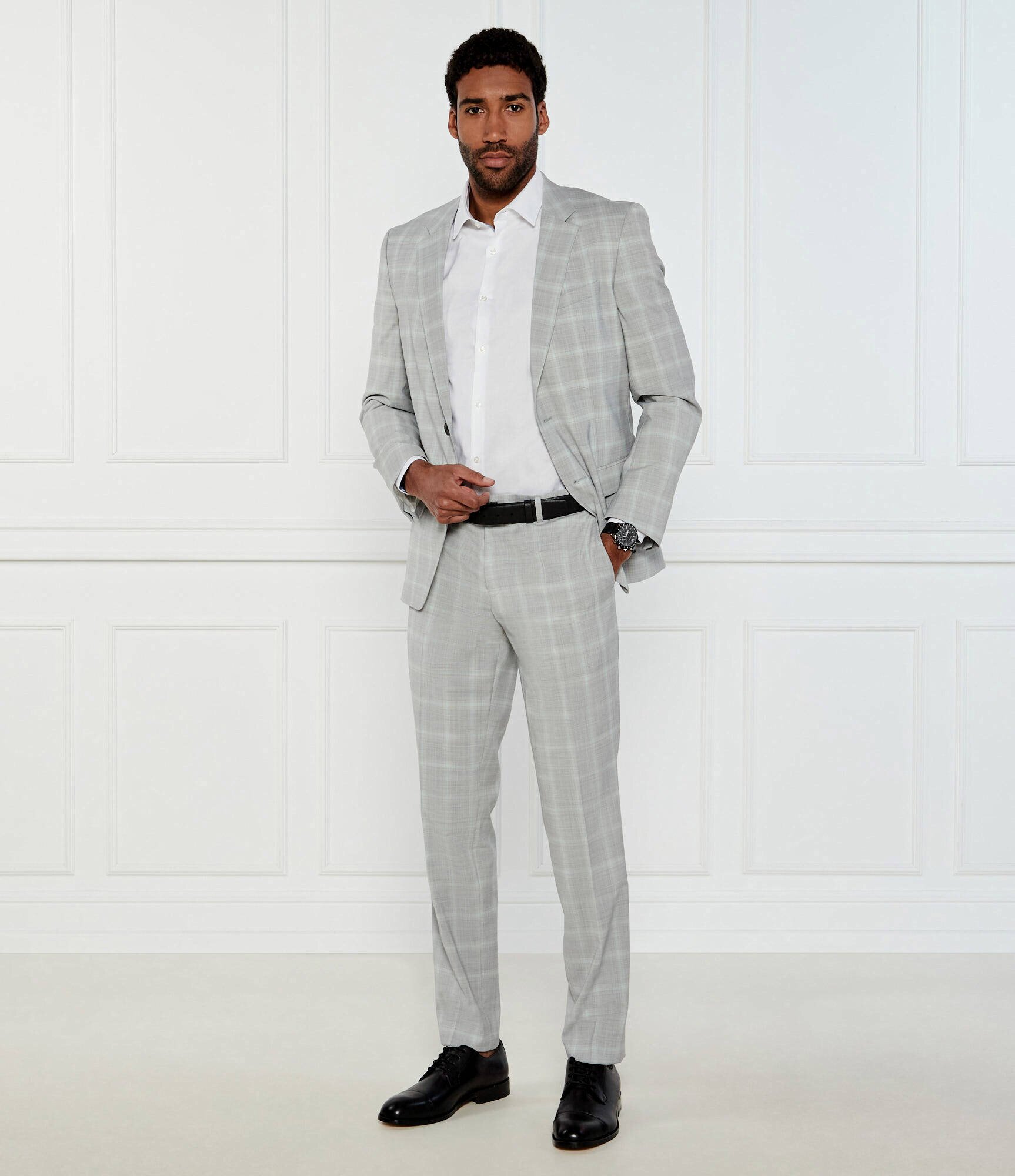 Hugo Pantaloni Getlin232X | Slim Fit cu adaos de lână