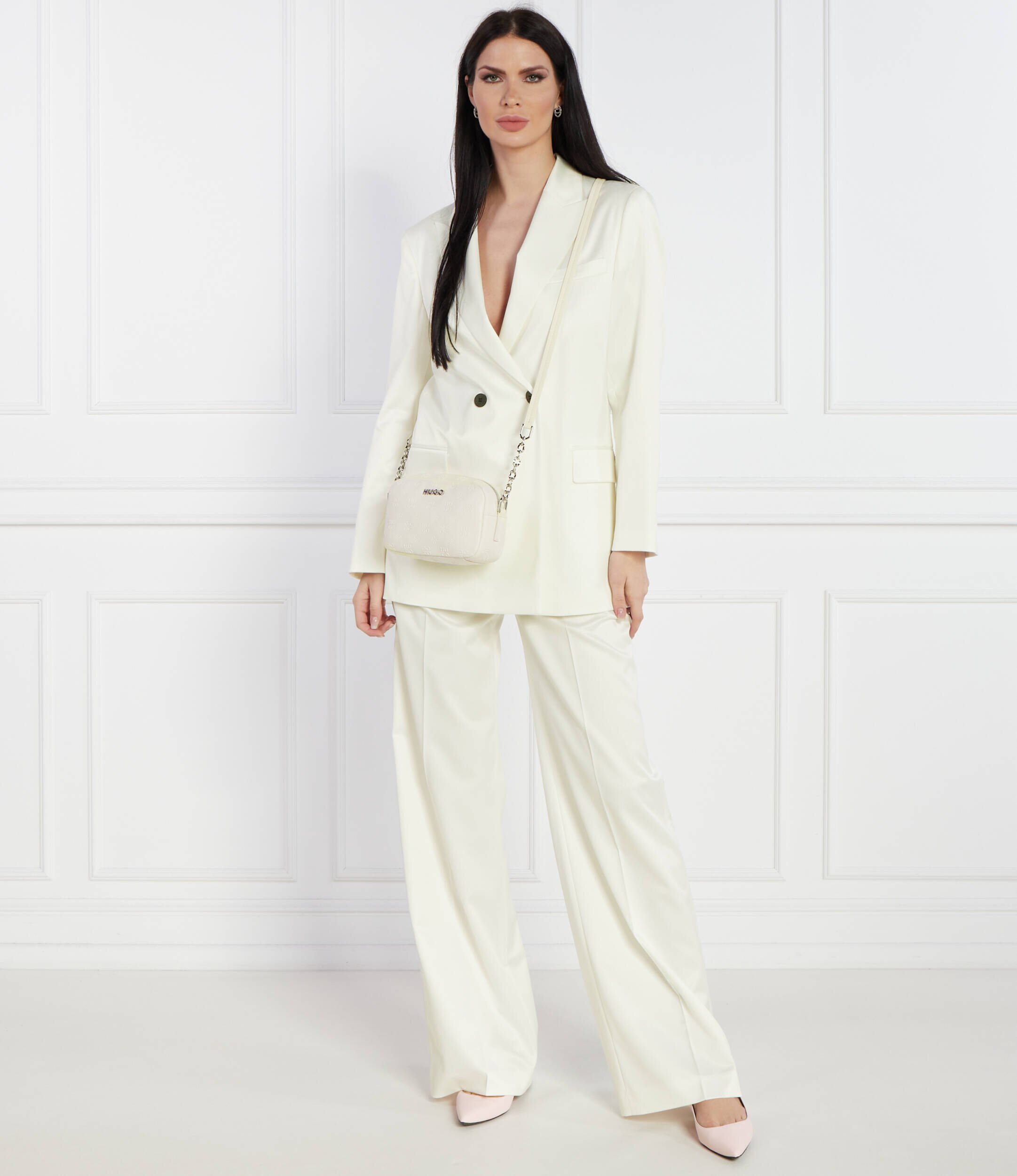 Hugo Pantaloni Halenar-1 | regular fit cu adaos de lână