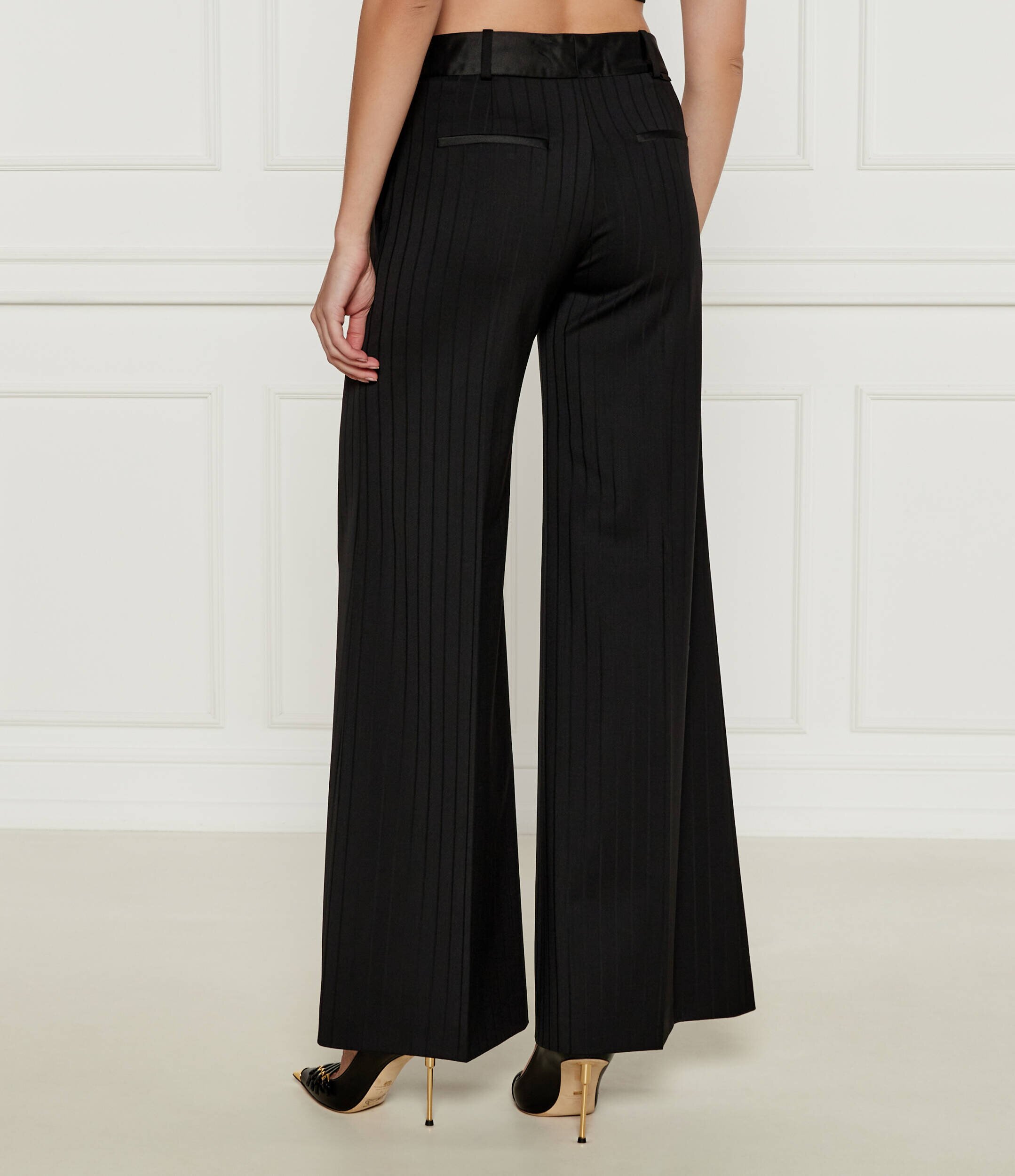Hugo Pantaloni Havinare | flare fit cu adaos de lână