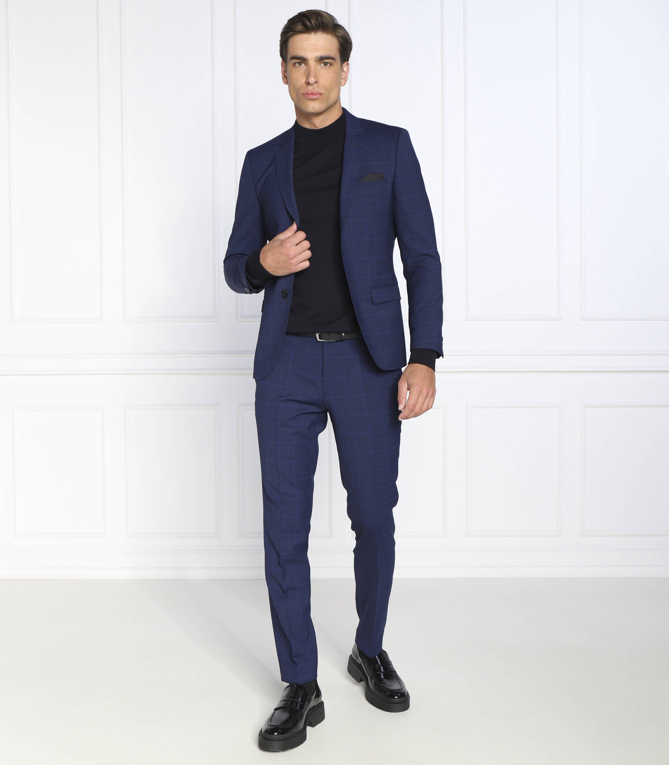 Hugo Pantaloni Hesten212 | Regular Fit cu adaos de lână
