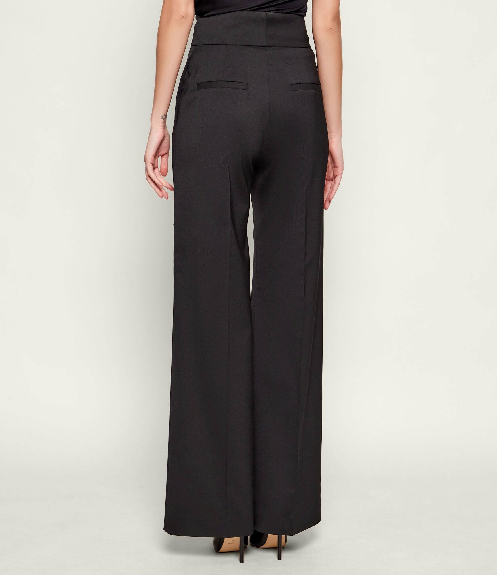 Hugo Pantaloni Himia | flare fit cu adaos de lână