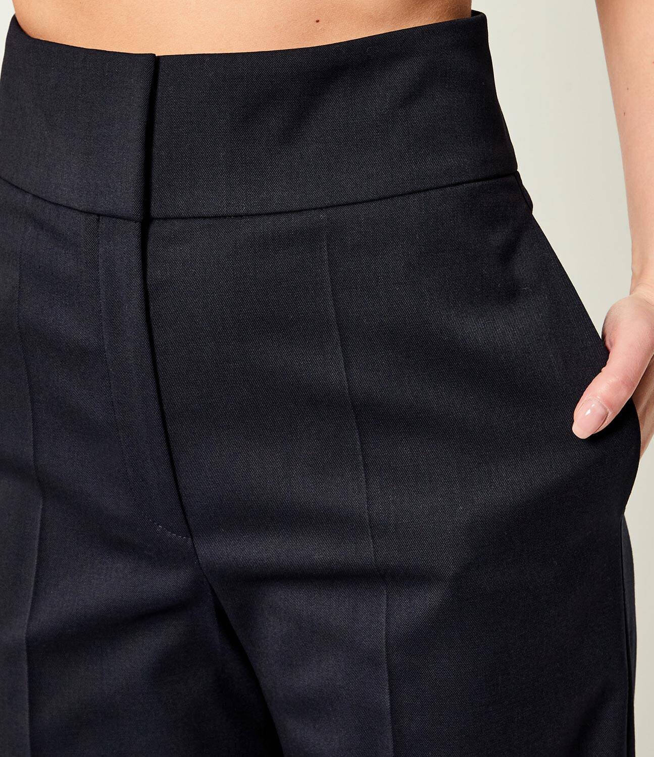 Hugo Pantaloni Himia | flare fit cu adaos de lână