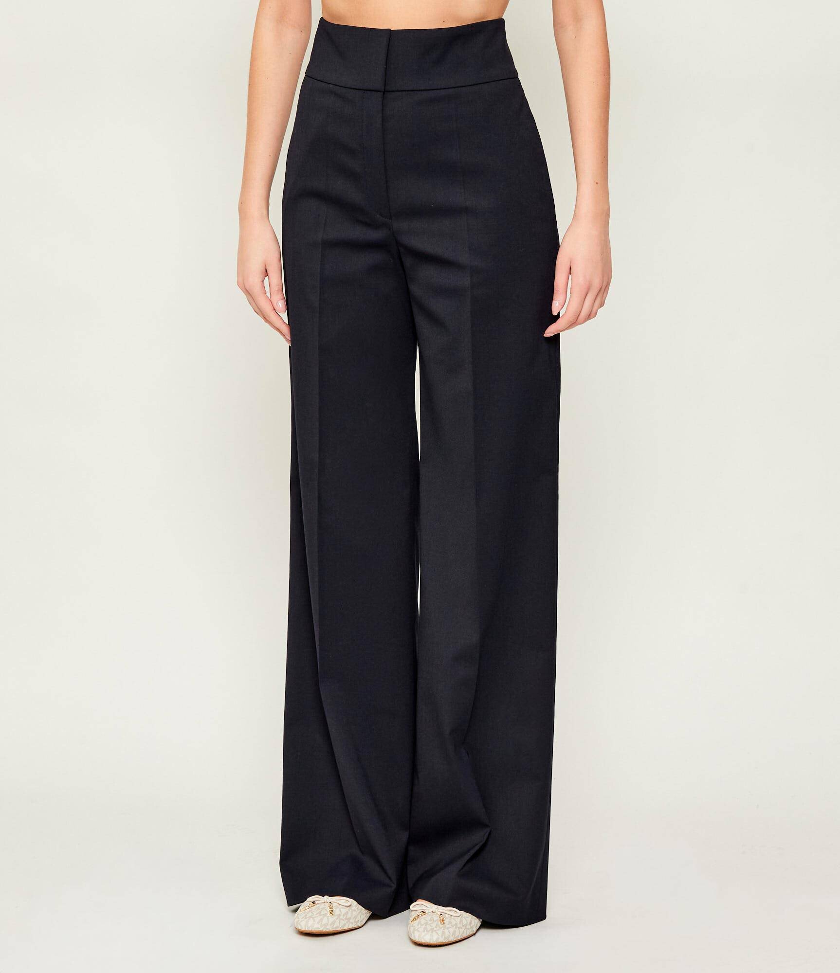 Hugo Pantaloni Himia | flare fit cu adaos de lână