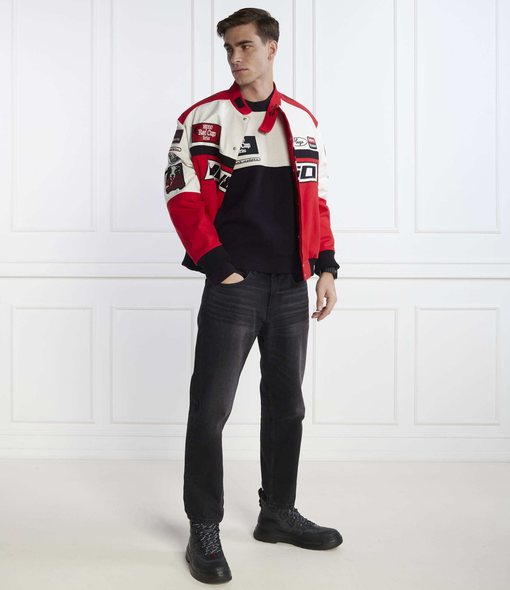 Hugo Pulover soccar | Regular Fit cu adaos de lână