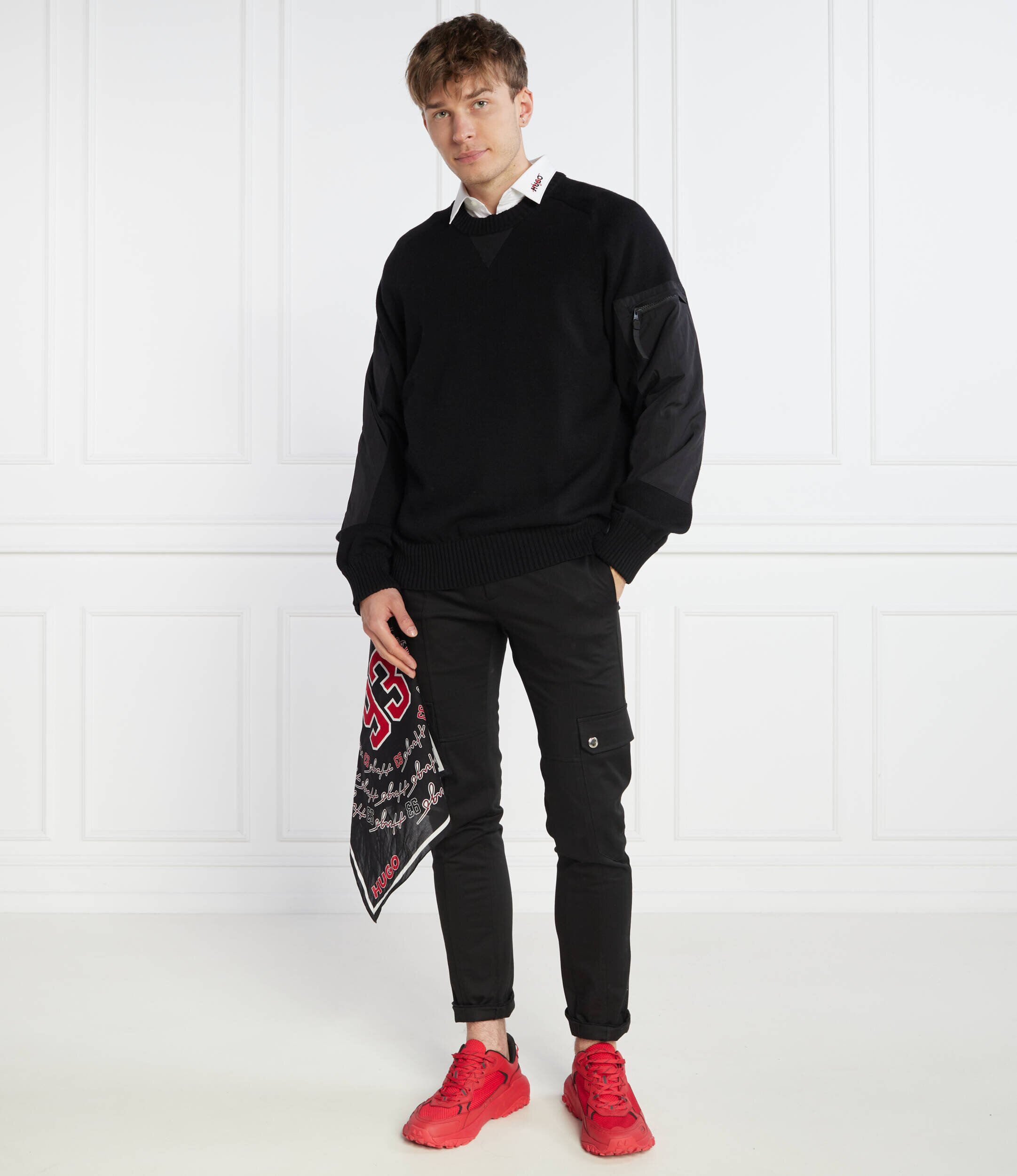 Hugo Pulover Sutil | Relaxed fit cu adaos de lână