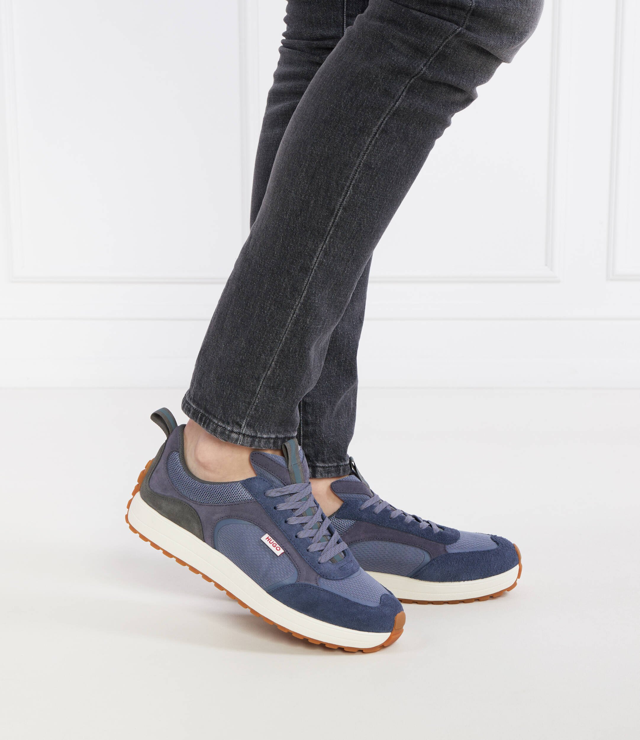 Hugo Sneakers Cilan_Tenn_mesd cu adaos de piele