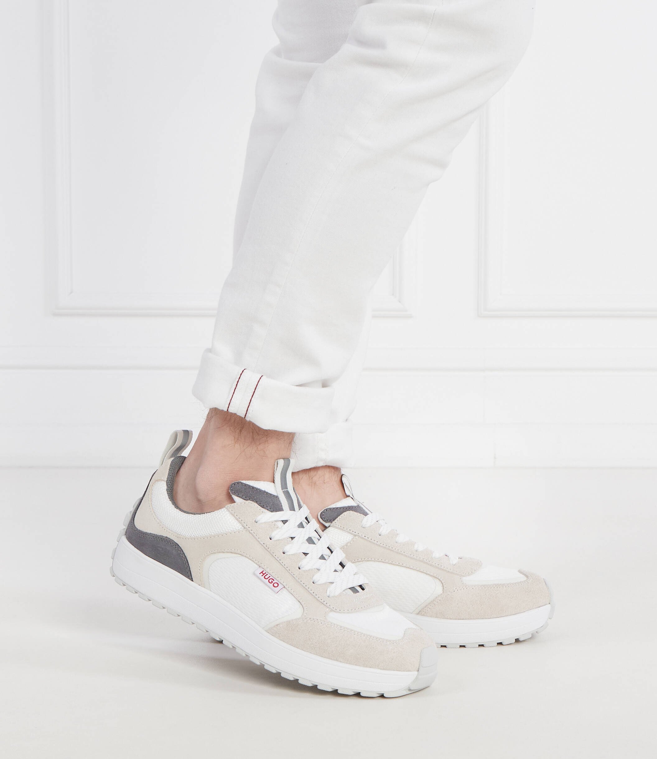 Hugo Sneakers Cilan_Tenn_mesd cu adaos de piele