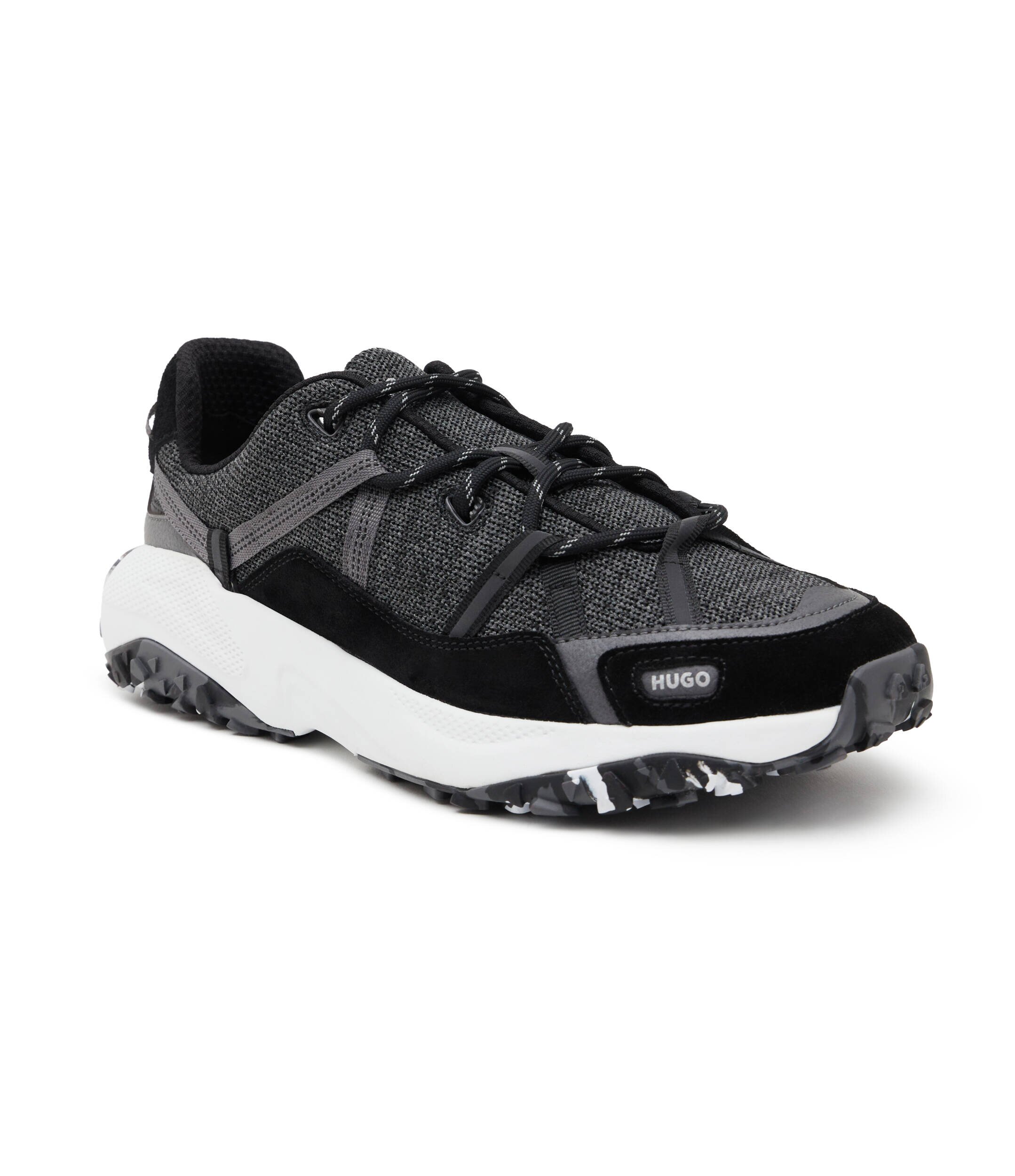 Hugo Sneakers GO1ST cu adaos de piele