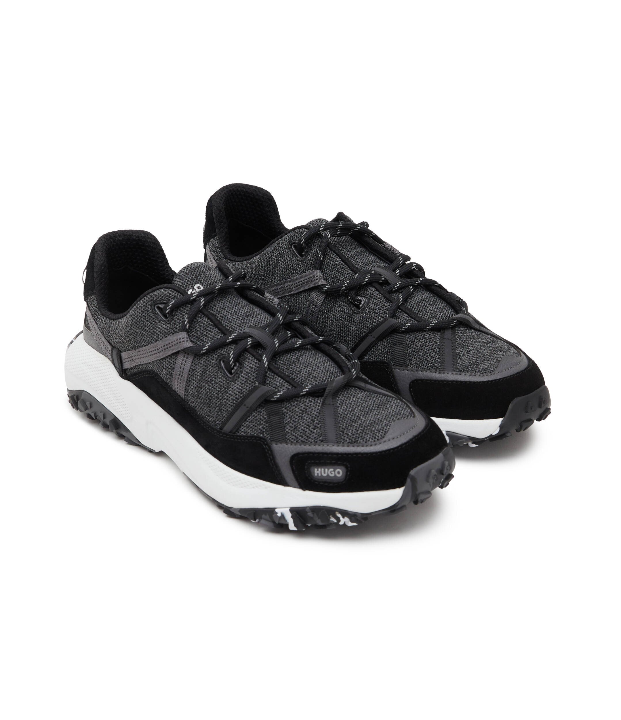 Hugo Sneakers GO1ST cu adaos de piele