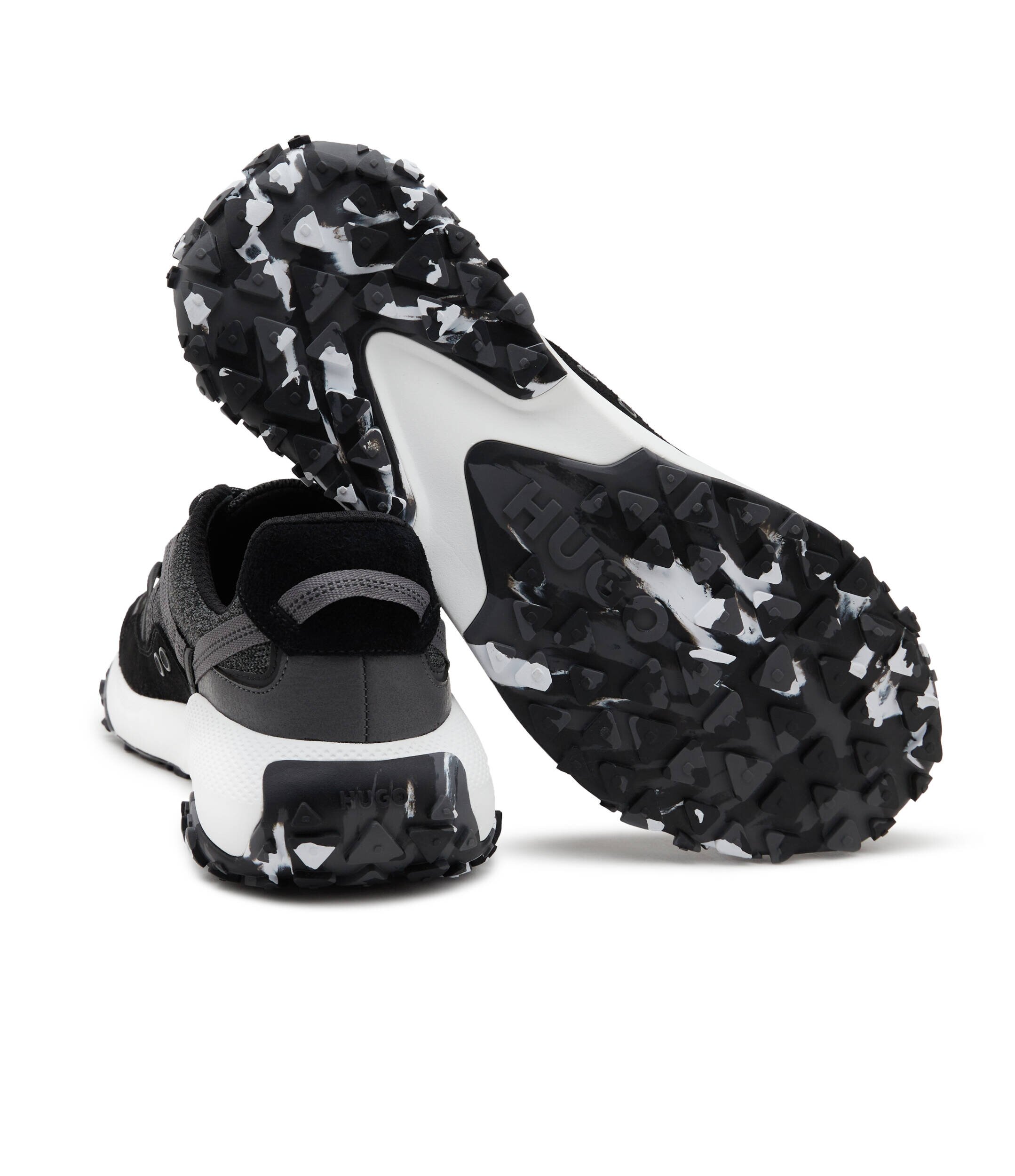 Hugo Sneakers GO1ST cu adaos de piele