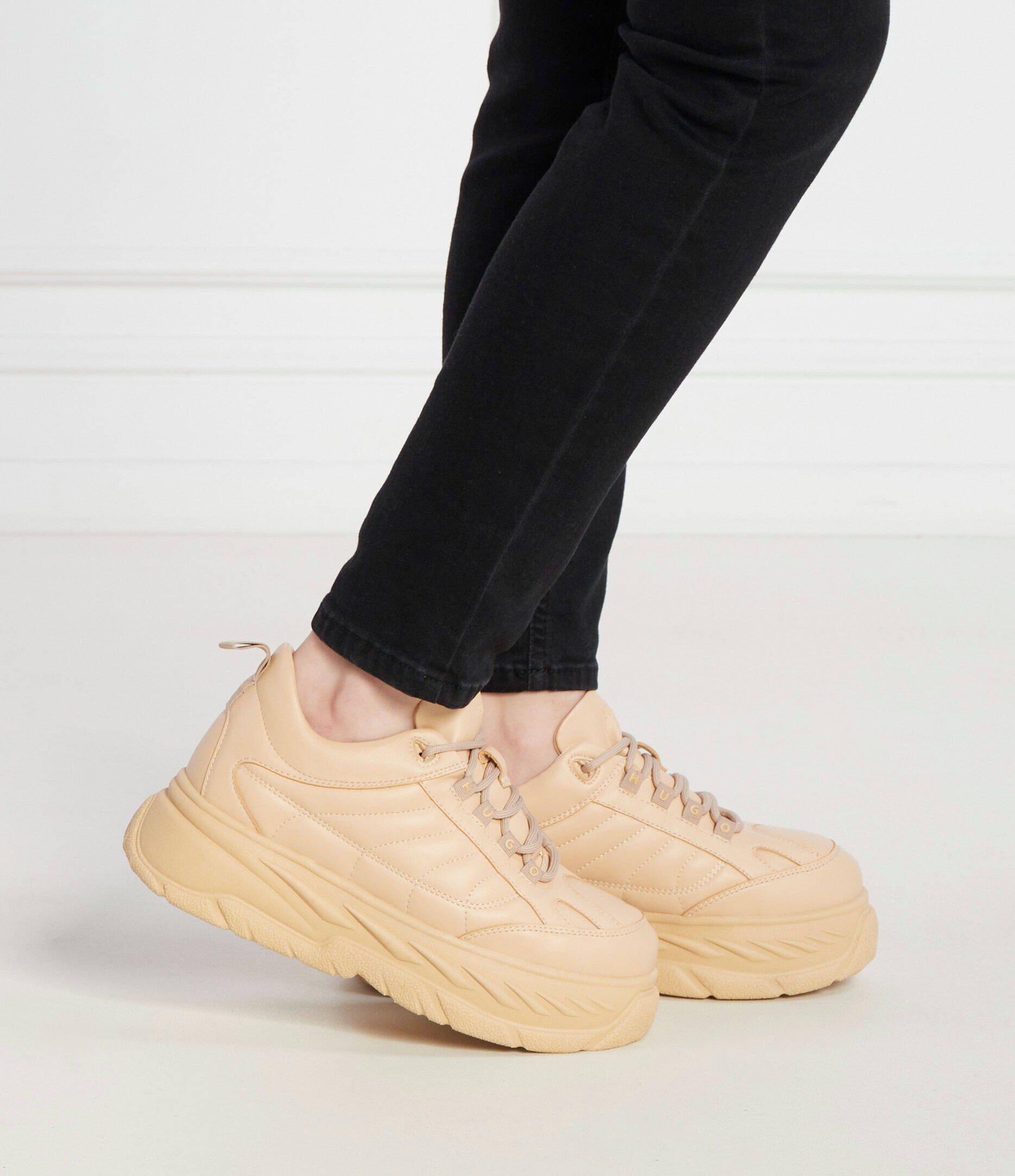 Hugo Sneakers Jodene cu adaos de piele