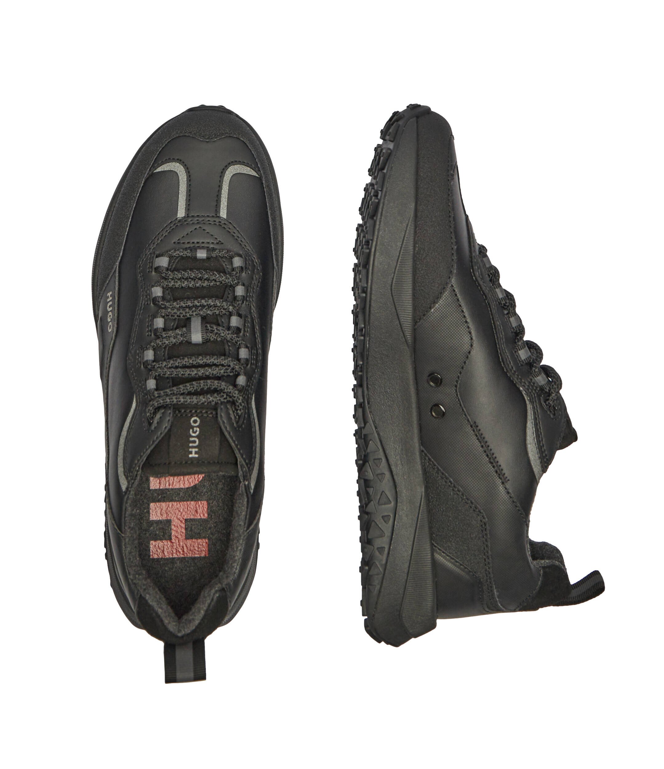 Hugo Sneakers Kane_Runn cu adaos de piele