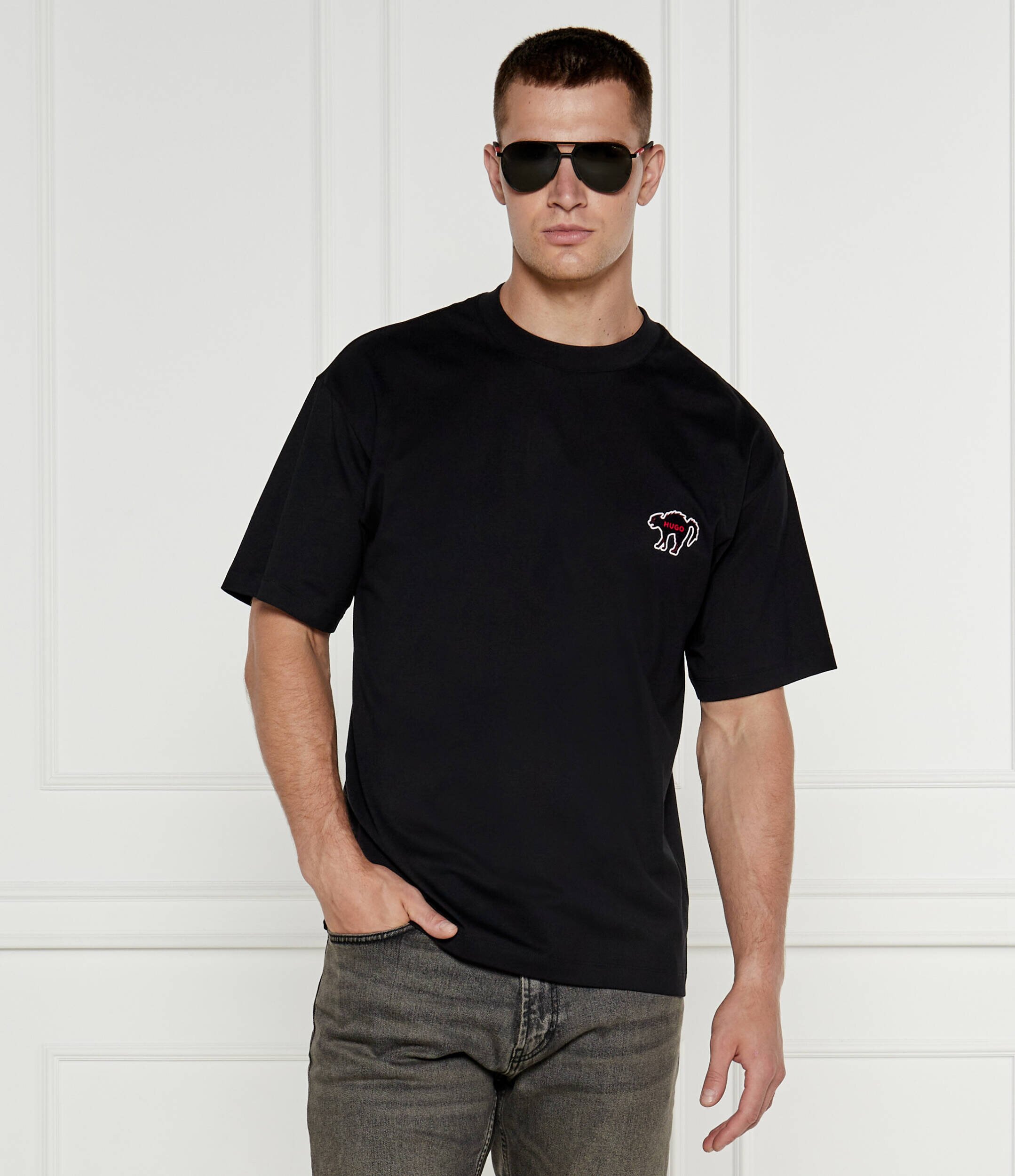 Hugo Tricou Dimonade | Relaxed fit | stretch