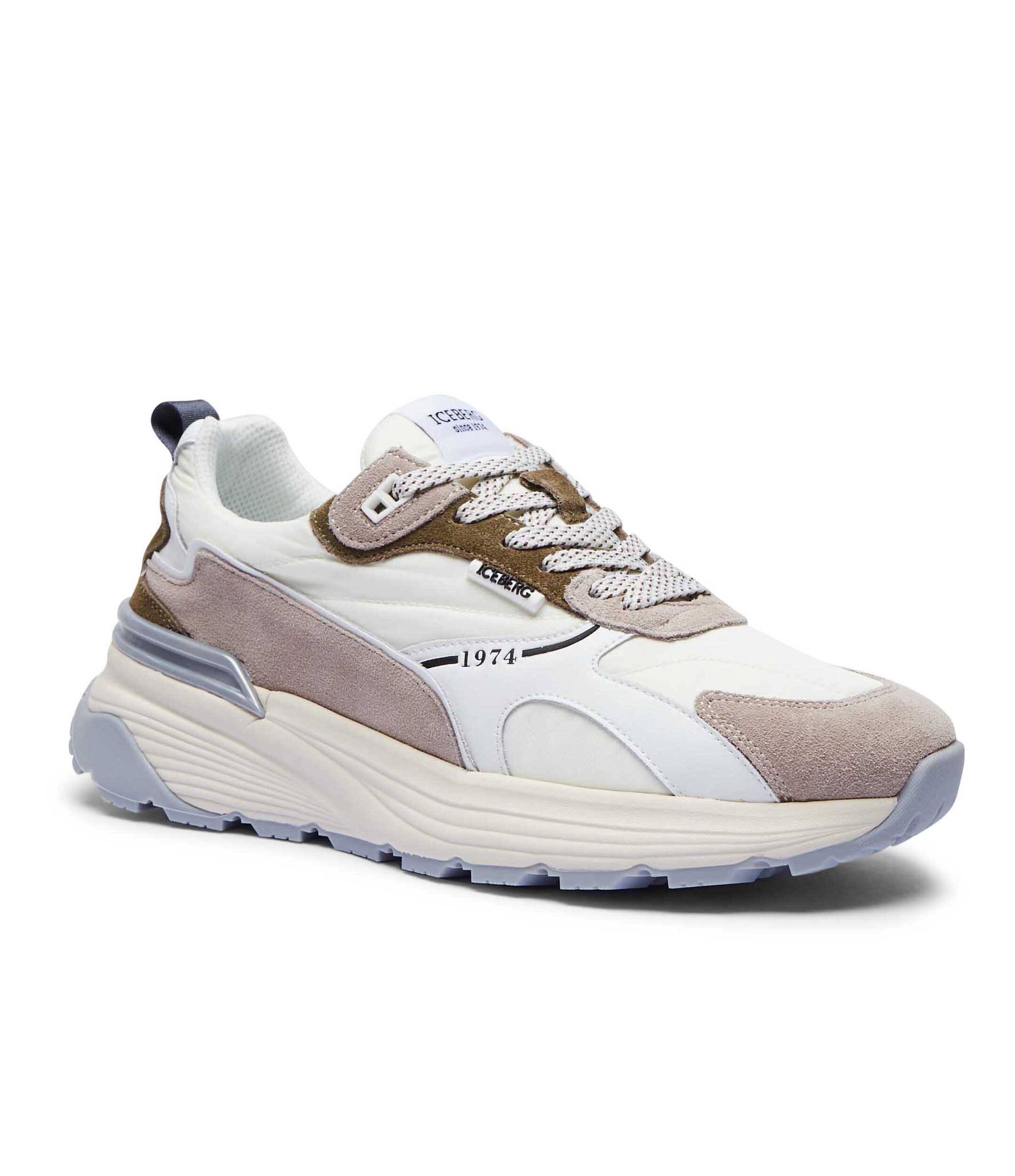 Iceberg Sneakers cu adaos de piele