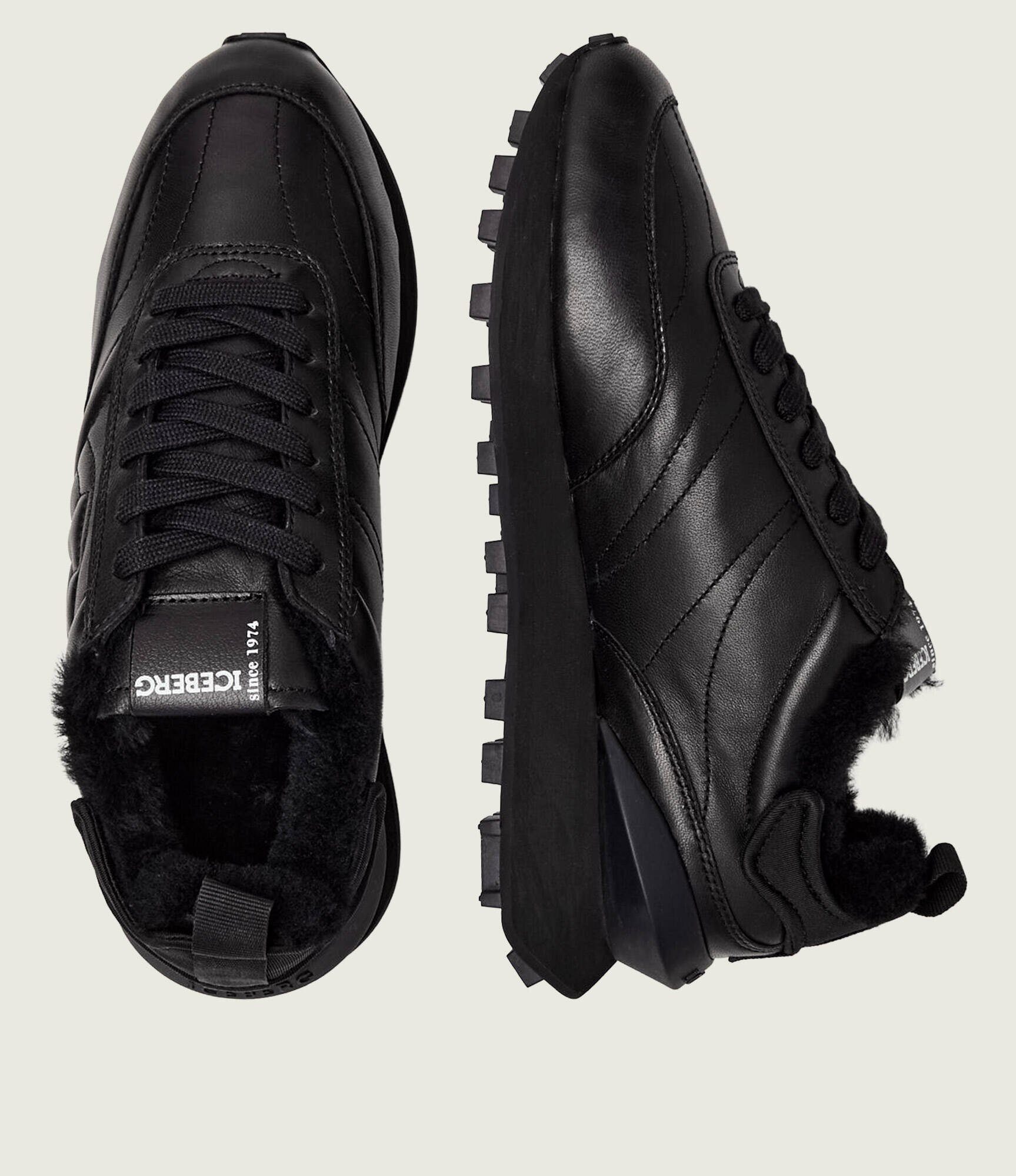 Iceberg Teniși din piele | shearling cu adaos de lână