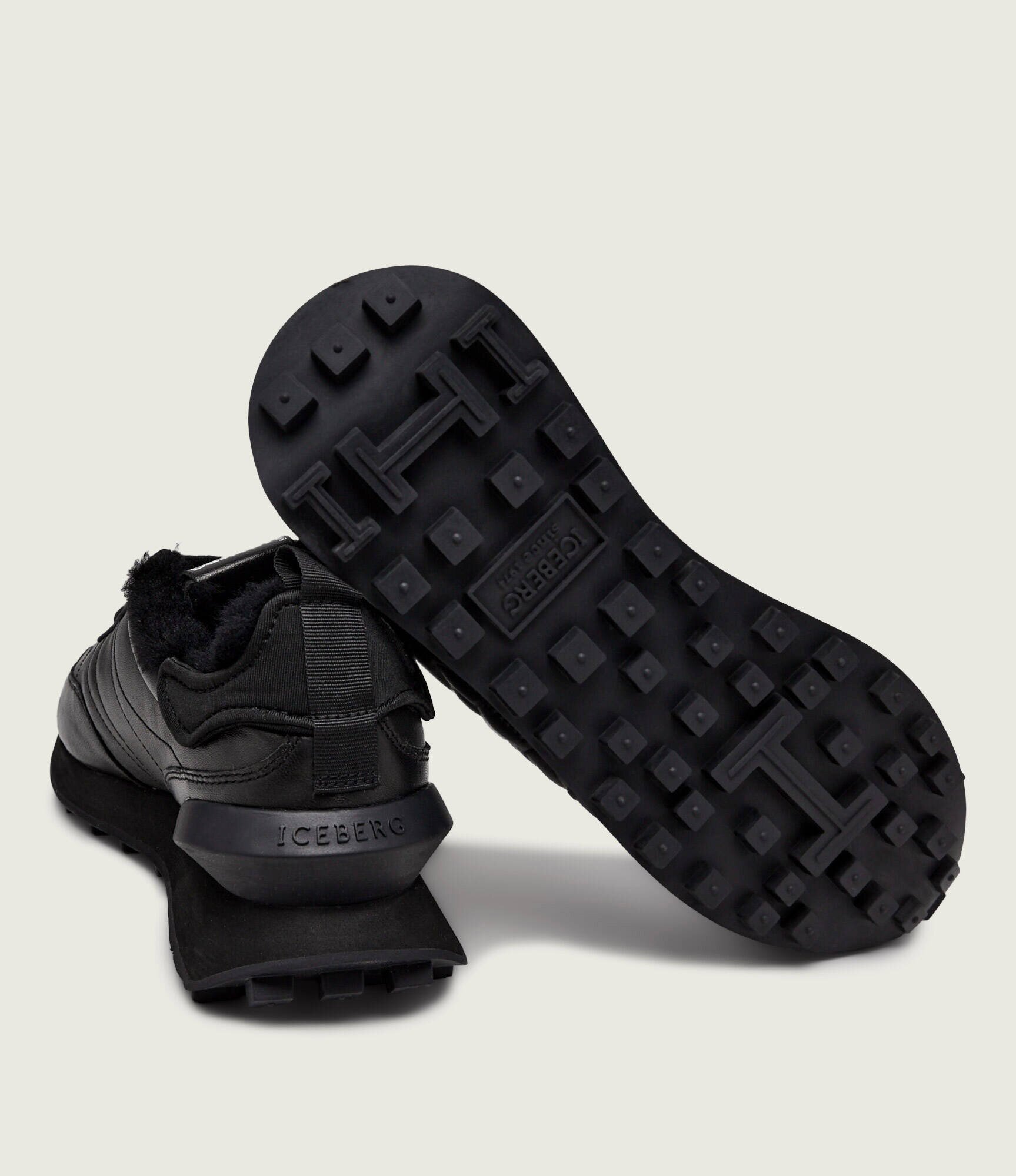 Iceberg Teniși din piele | shearling cu adaos de lână