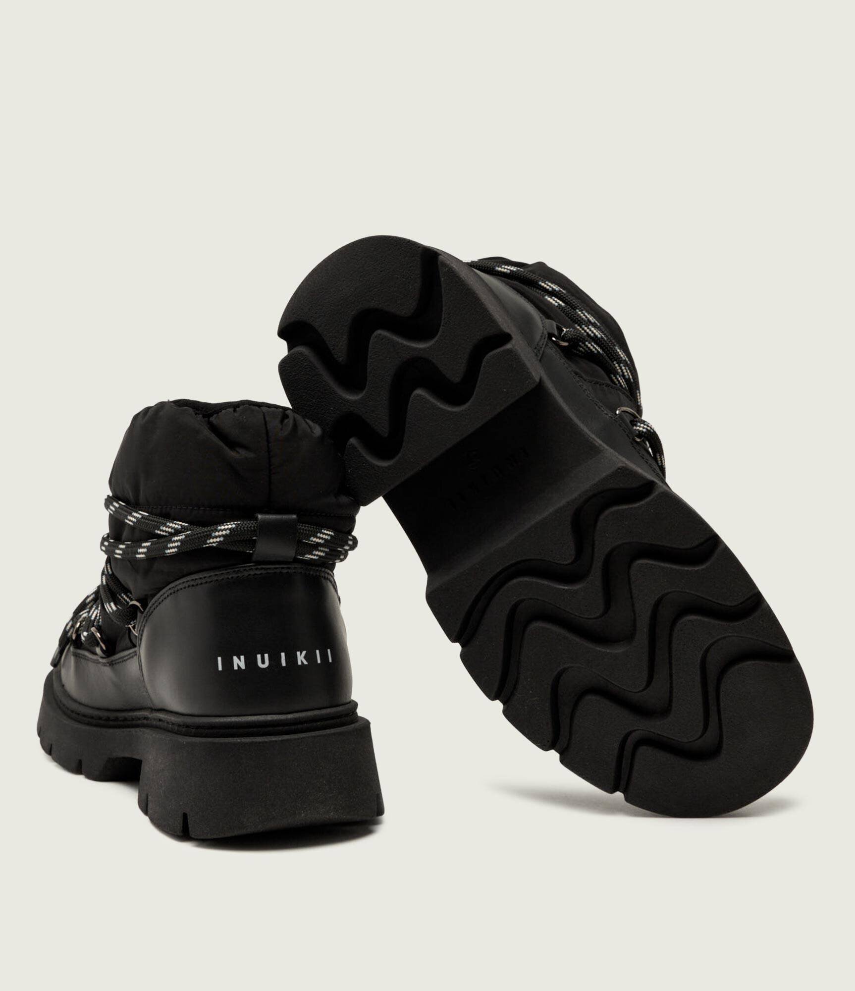 Inuikii Bocanci Biker Puffer | piele | lână