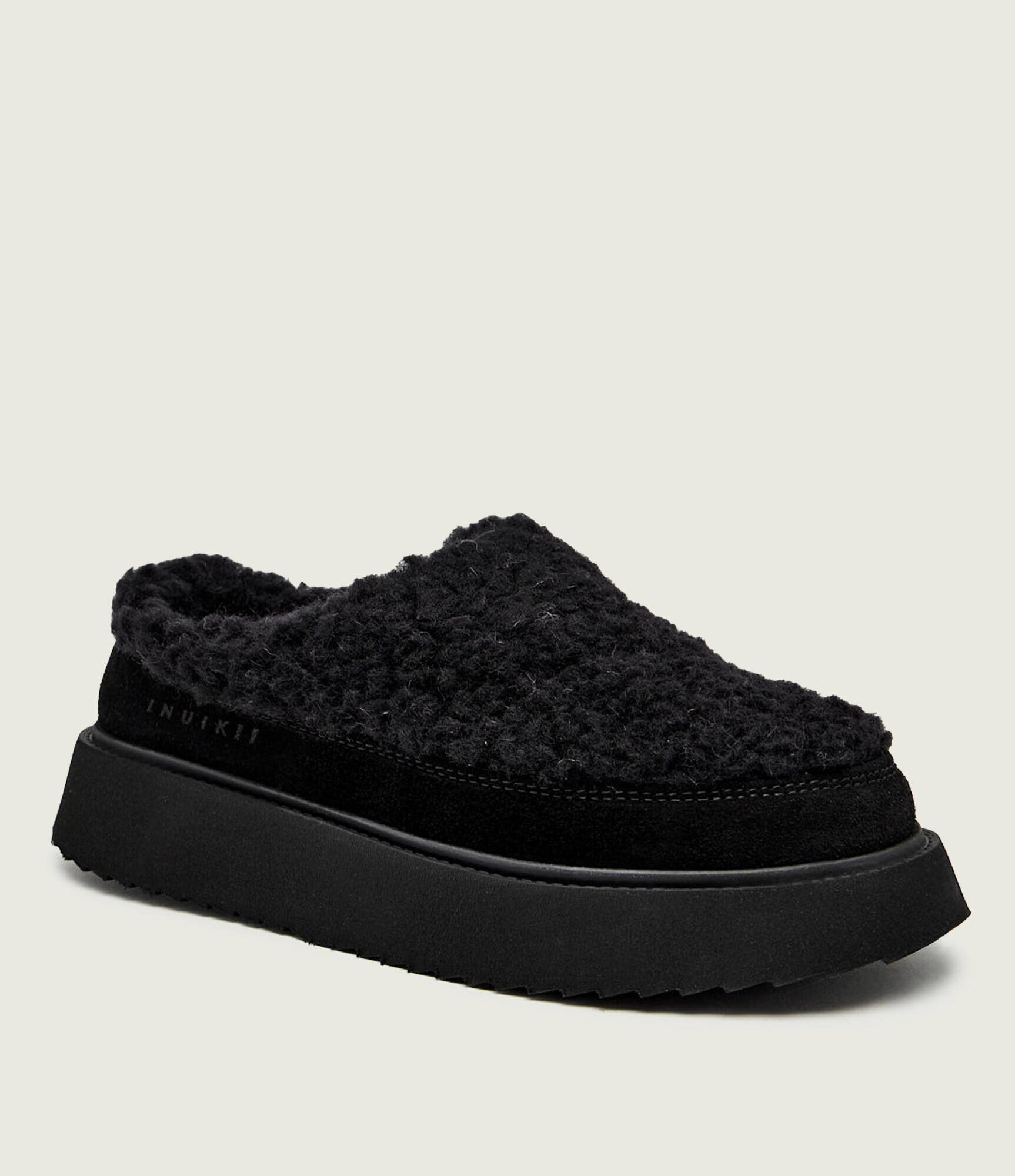 Inuikii Bocanci CURLY MICRO | shearling cu adaos de piele