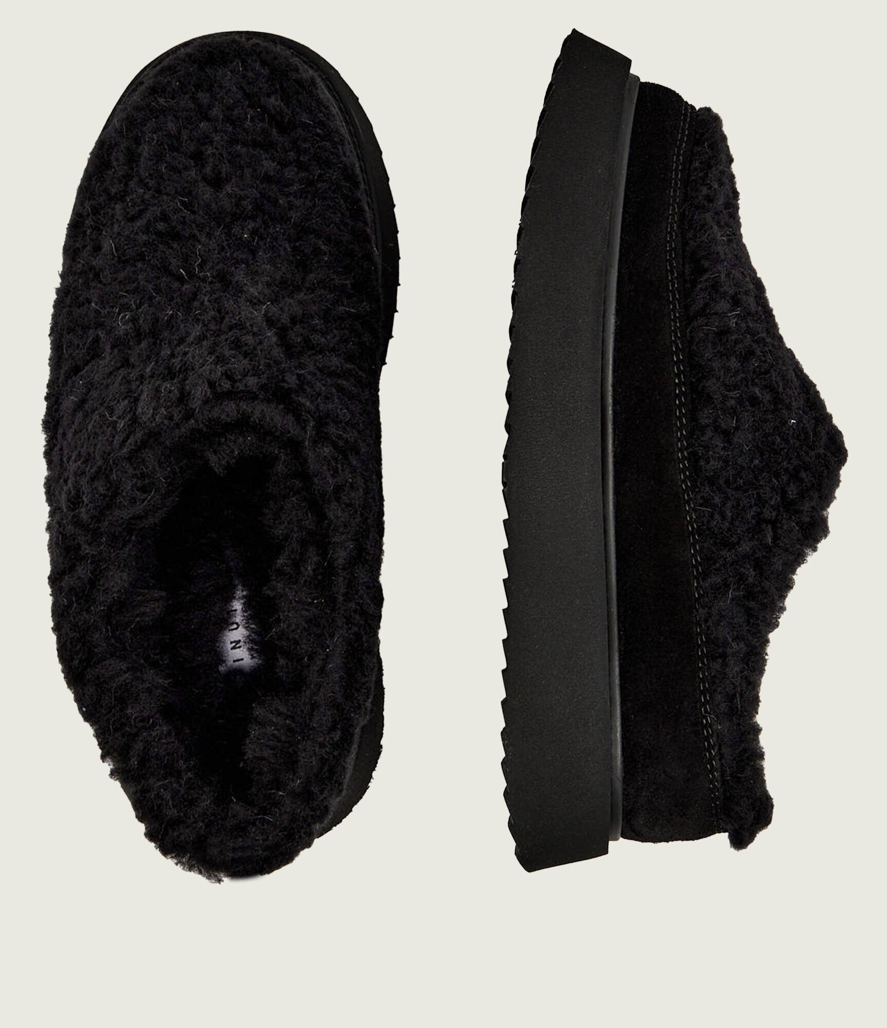 Inuikii Bocanci CURLY MICRO | shearling cu adaos de piele