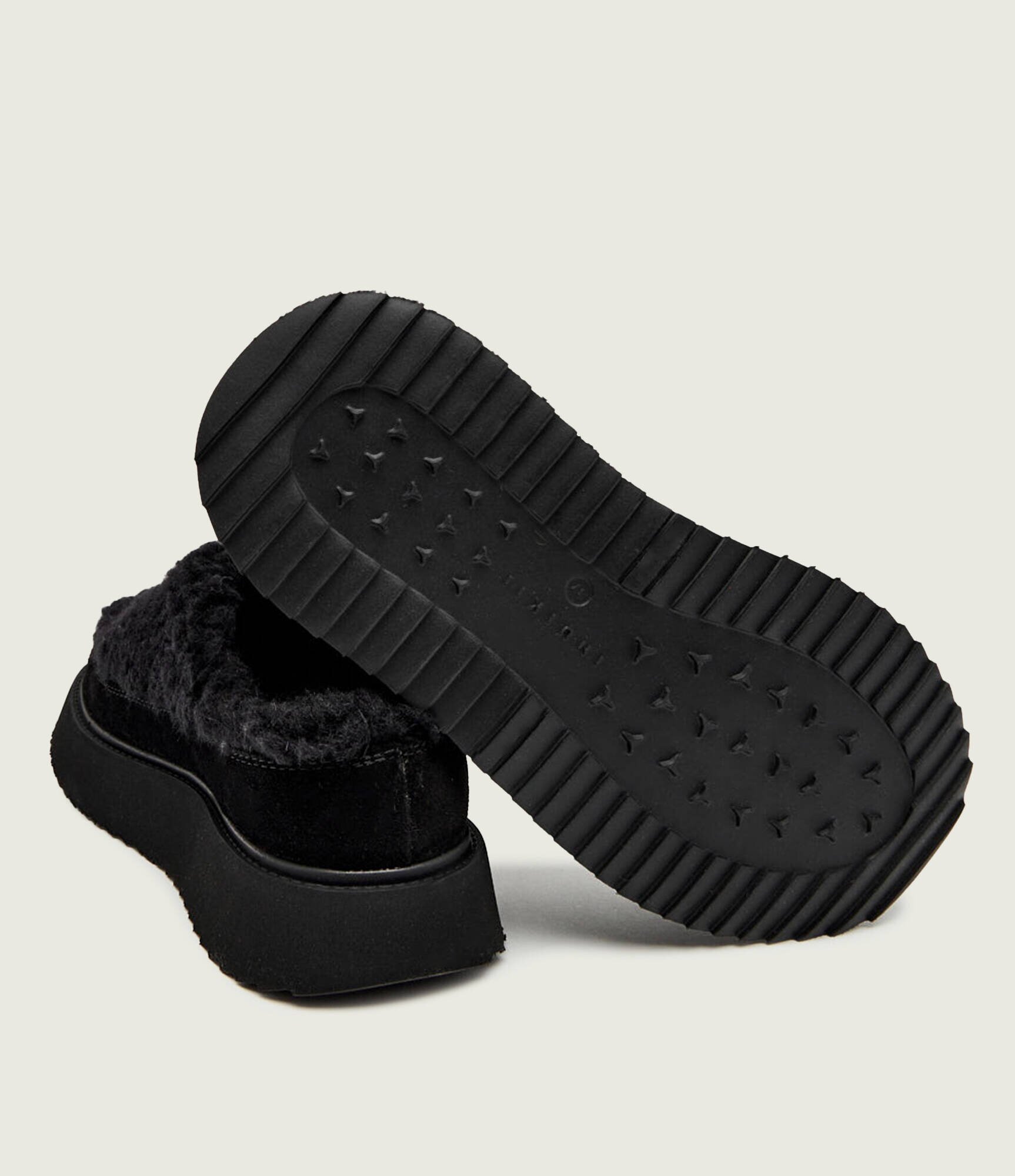 Inuikii Bocanci CURLY MICRO | shearling cu adaos de piele