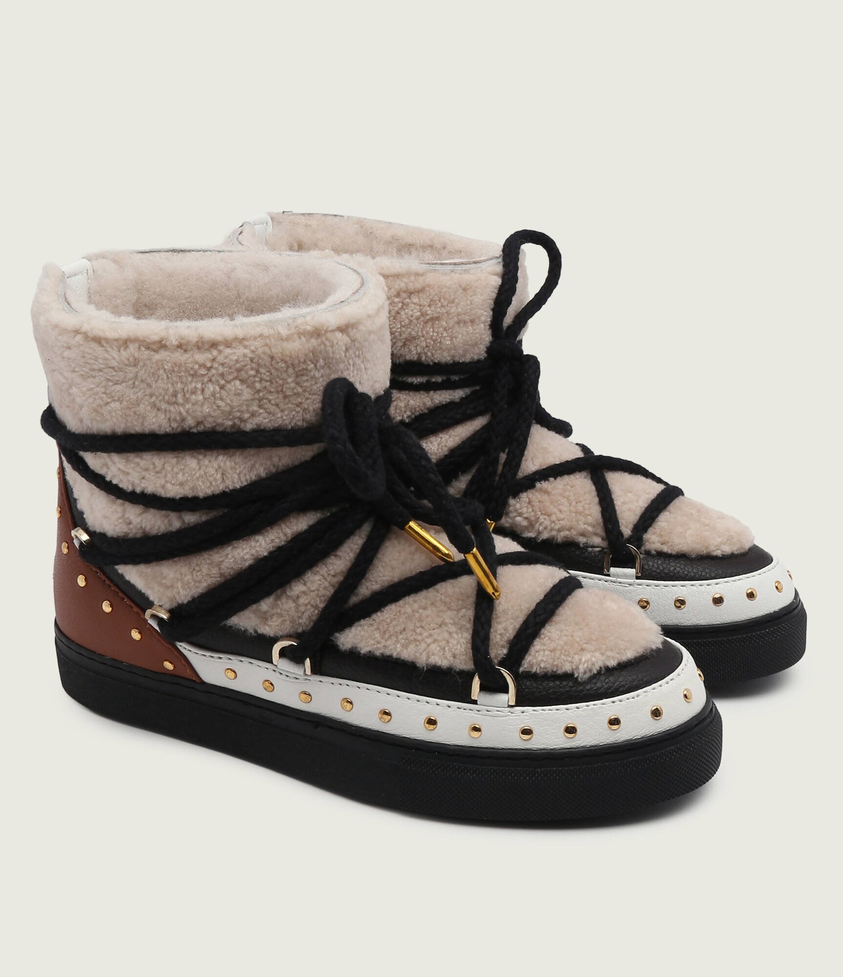 Inuikii Bocanci Curly Rock | shearling | skóra | lână