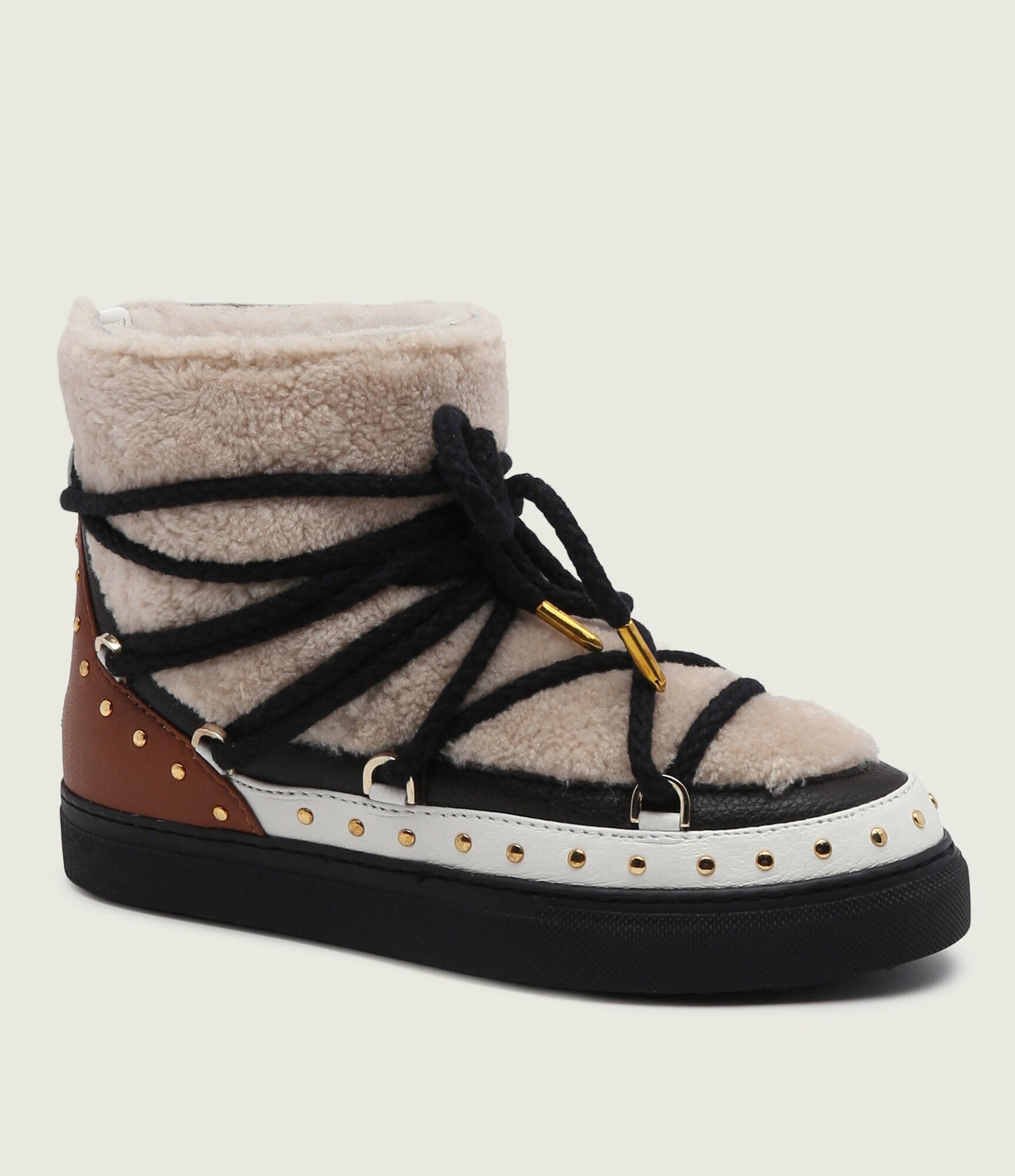 Inuikii Bocanci Curly Rock | shearling | skóra | lână