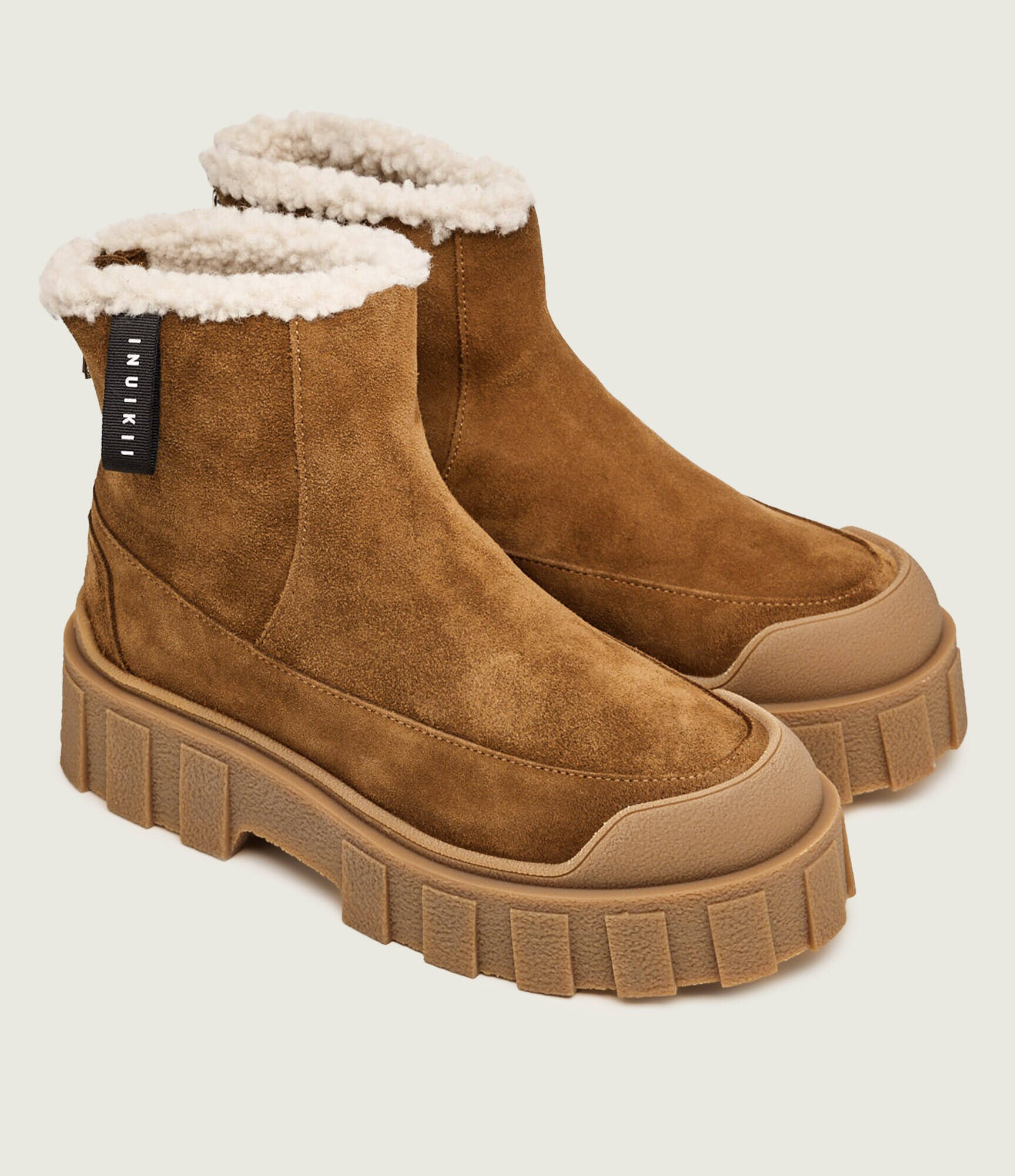 Inuikii Botine cu platformă Cortina Wool | shearling cu adaos de lână | piele întoarsă
