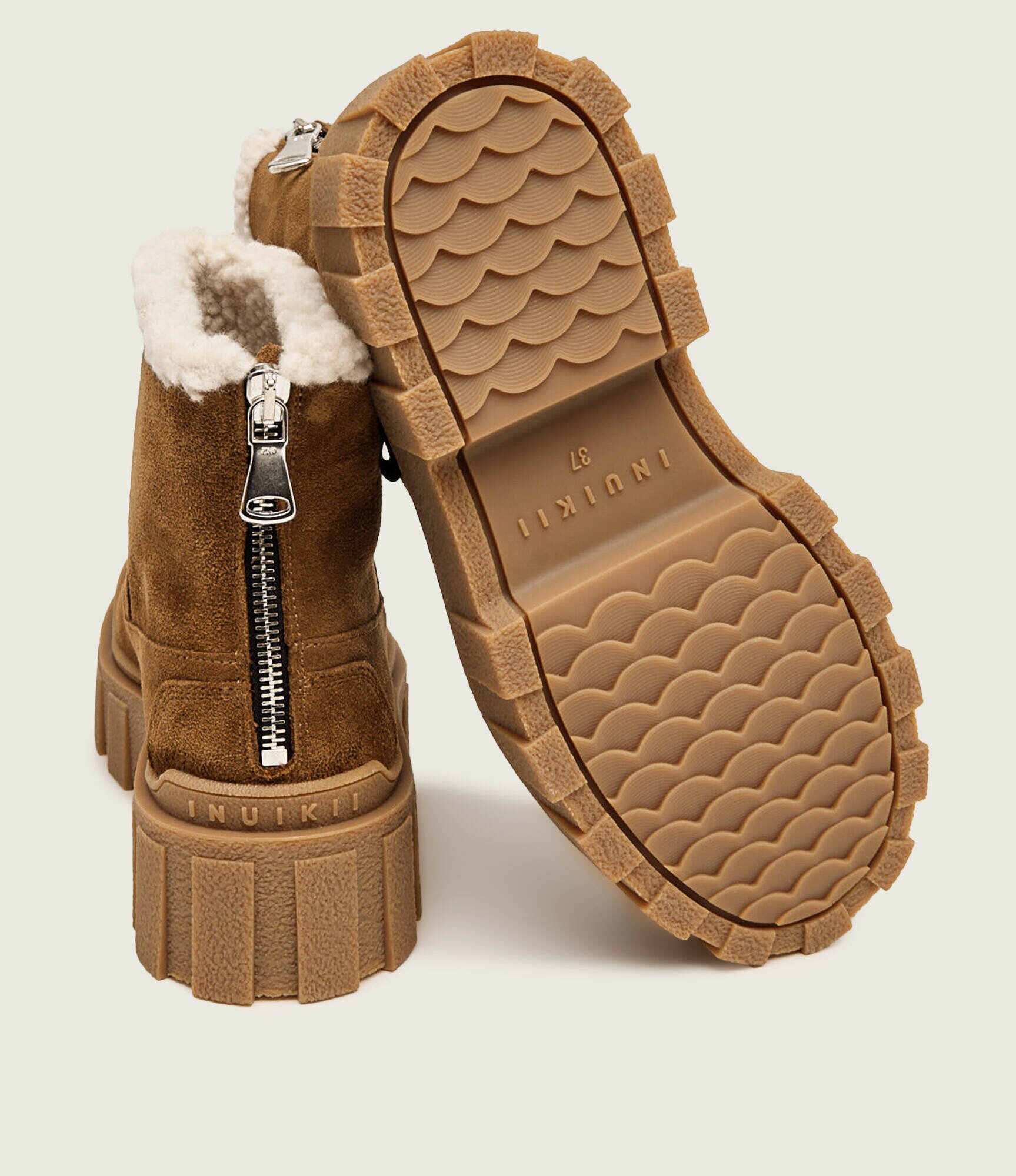 Inuikii Botine cu platformă Cortina Wool | shearling cu adaos de lână | piele întoarsă