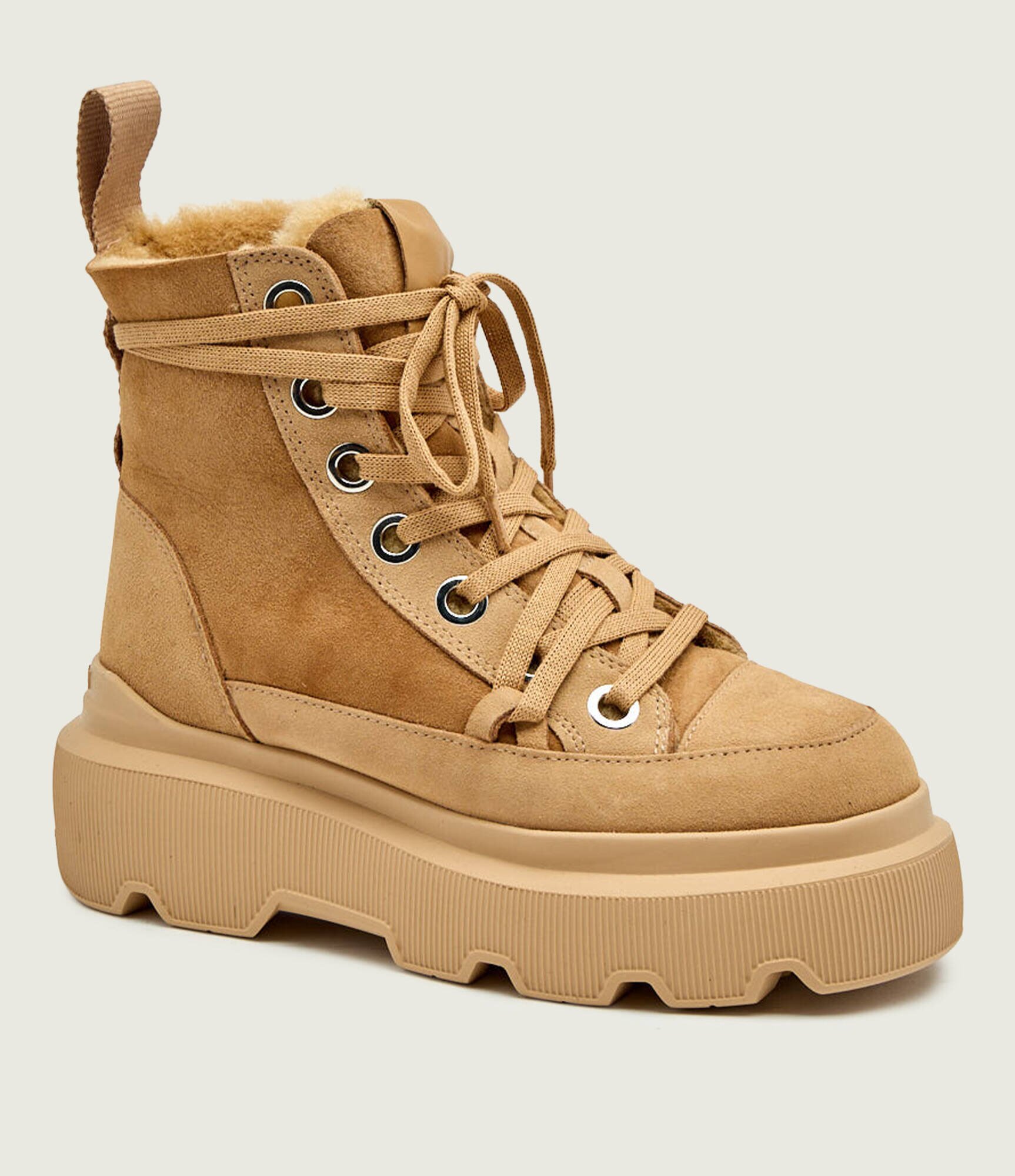Inuikii Botine cu platformă MATILDA | shearling | piele întoarsă