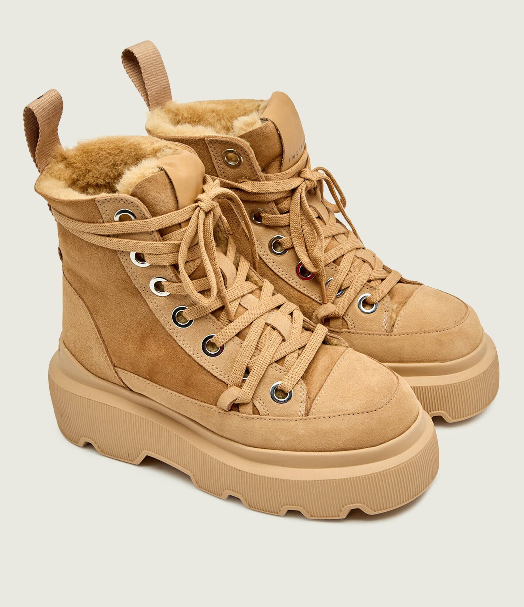 Inuikii Botine cu platformă MATILDA | shearling | piele întoarsă