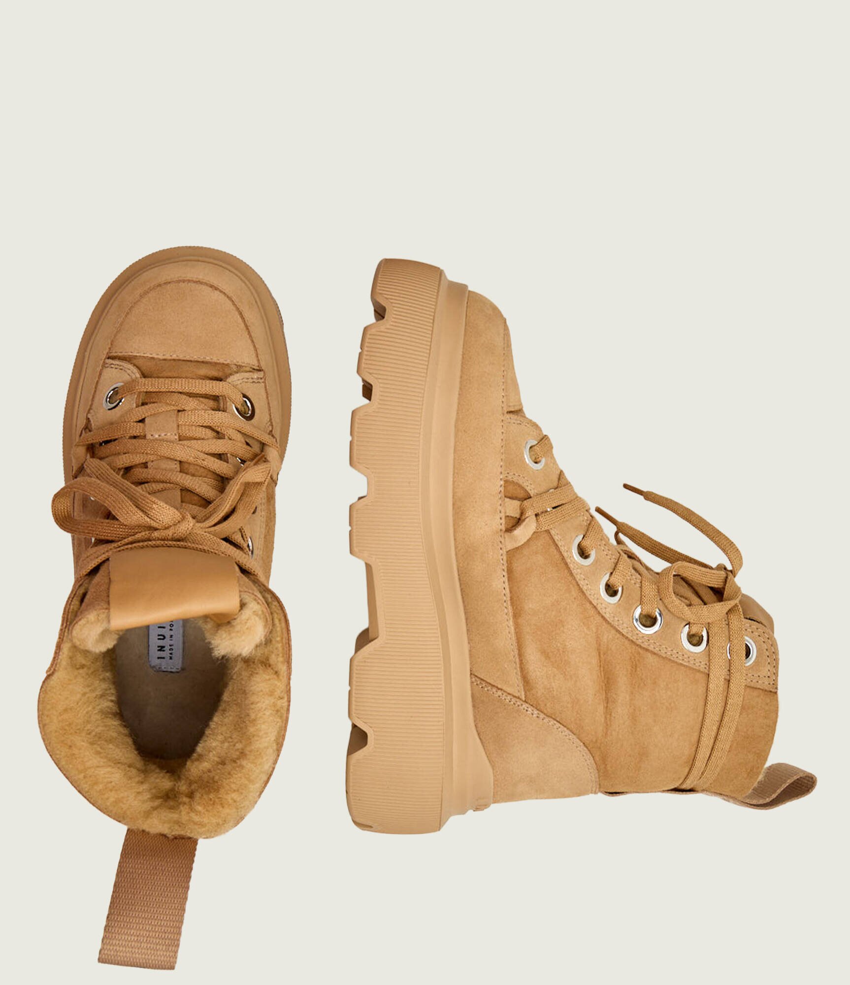 Inuikii Botine cu platformă MATILDA | shearling | piele întoarsă