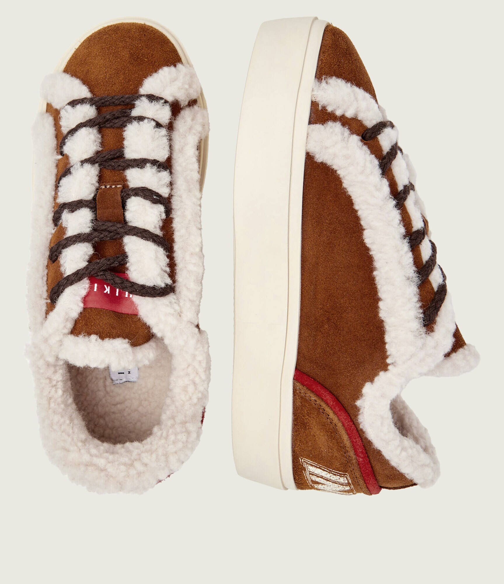 Inuikii Căptușite sneakers Lila Lace-Up | piele întoarsă | shearling cu adaos de lână