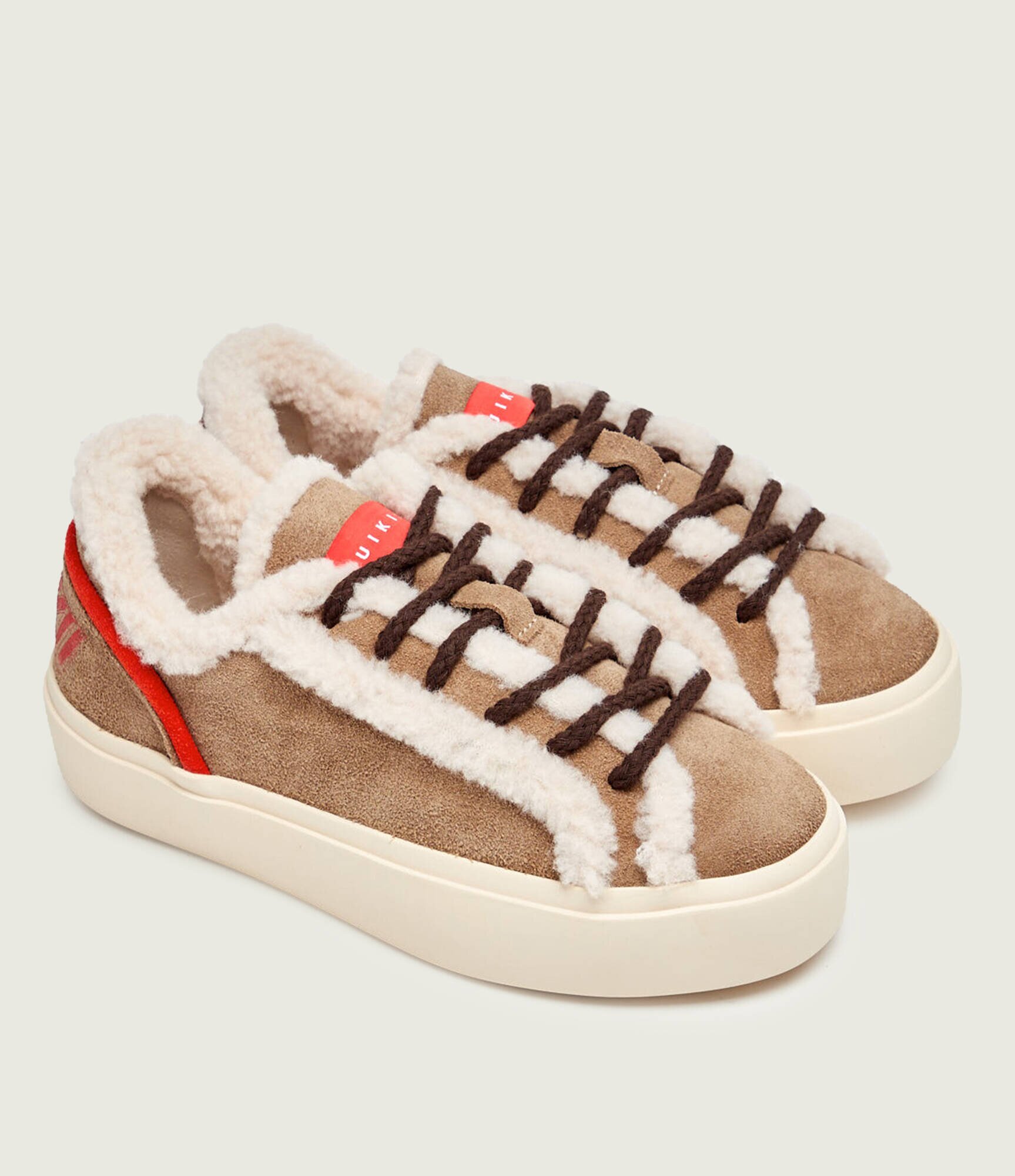 Inuikii Căptușite sneakers Lila Lace-Up | piele întoarsă | shearling cu adaos de lână