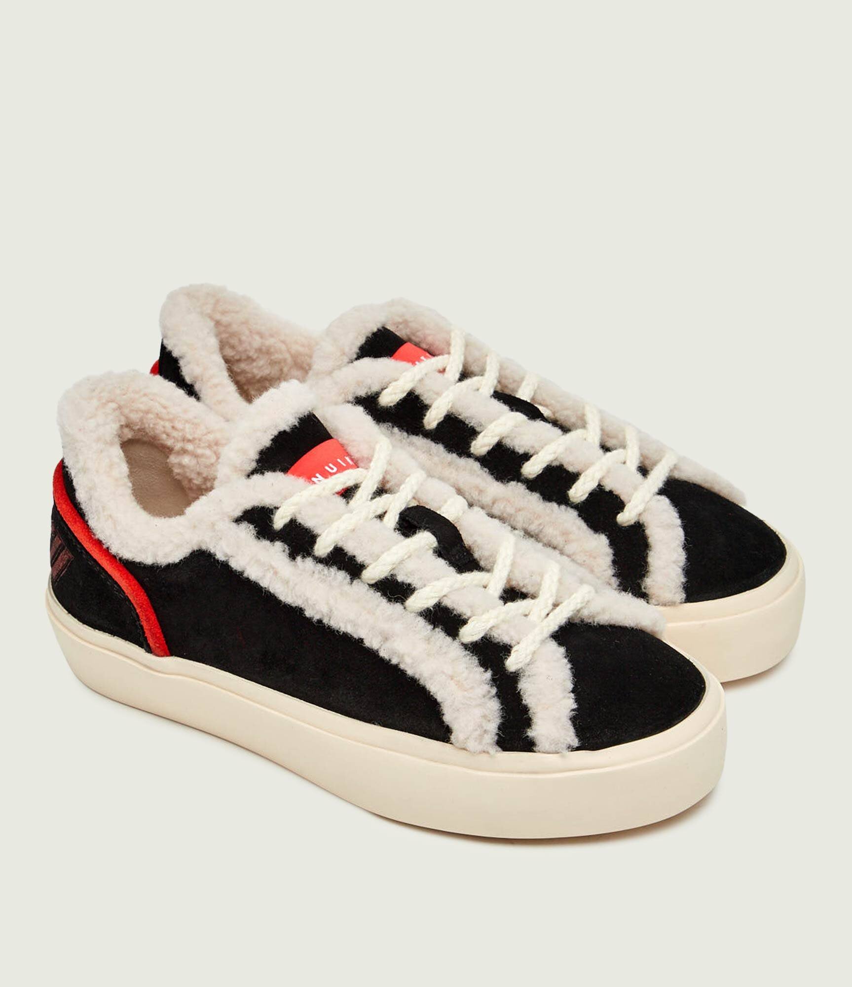 Inuikii Căptușite sneakers Lila | piele întoarsă | shearling