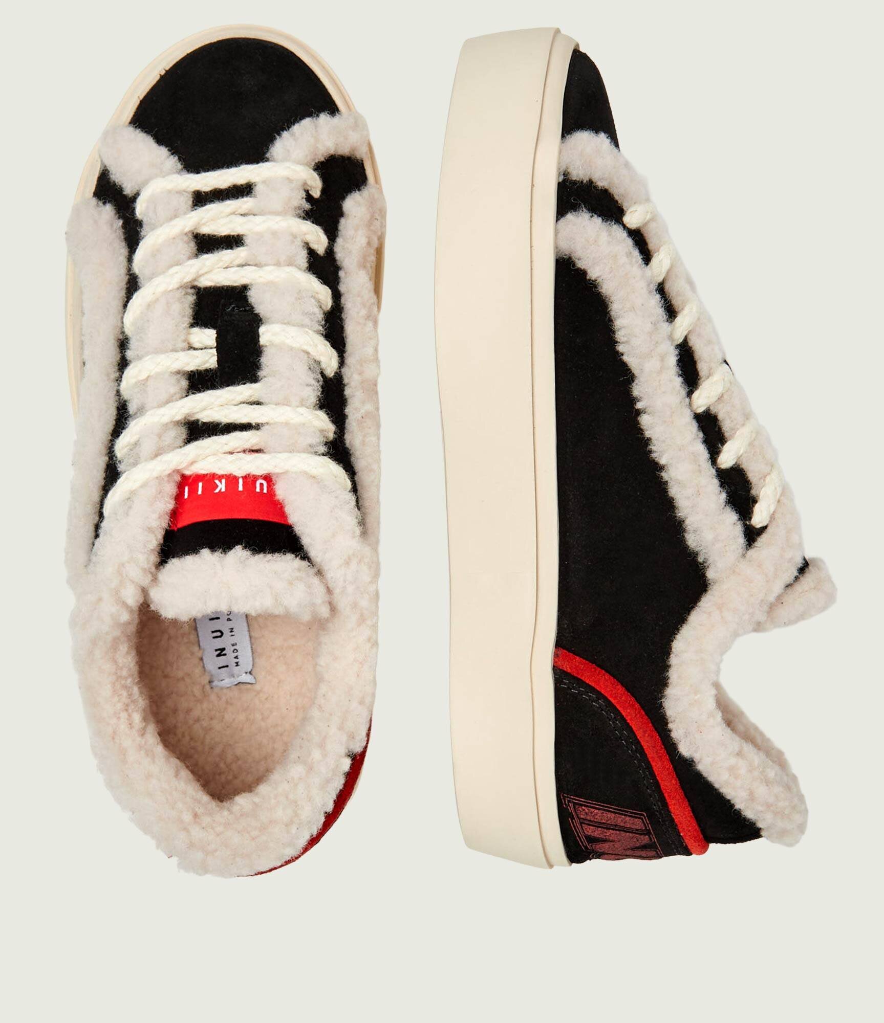 Inuikii Căptușite sneakers Lila | piele întoarsă | shearling