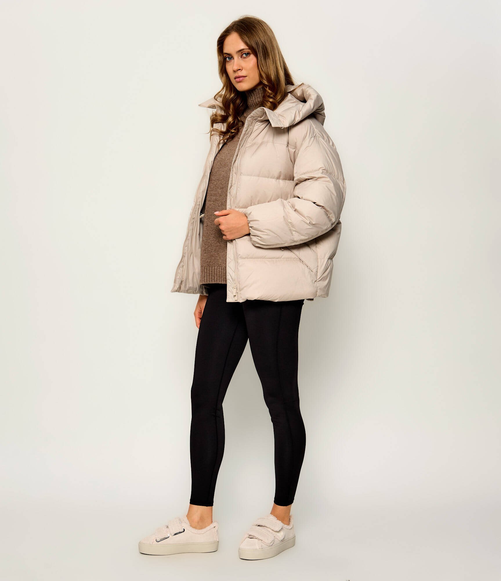 Inuikii Căptușite sneakers Low Velcro Pastelle | piele întoarsă (zamsz) | cu adaos de lână | shearling