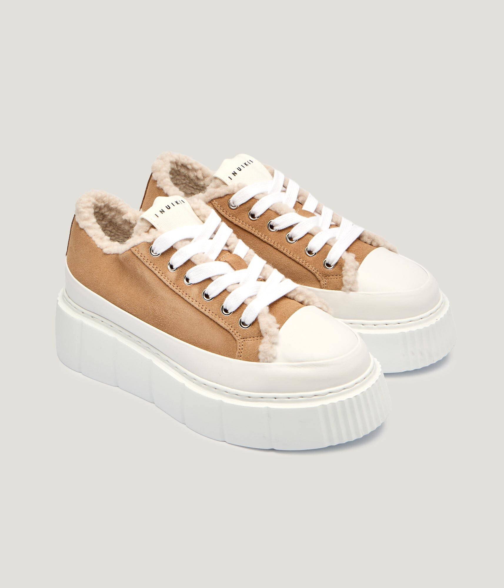 Inuikii Căptușite sneakers Matilda Curly | piele întoarsă | shearling