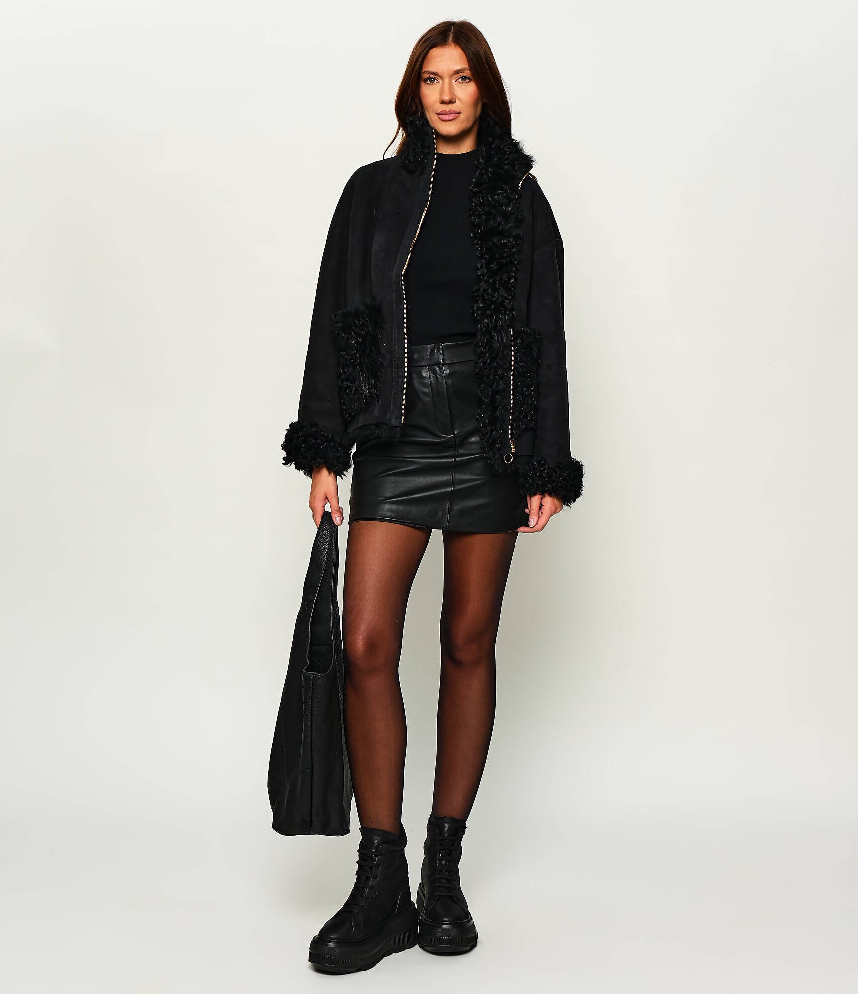 Inuikii De piele cu două fețe cojoc | regular fit | shearling