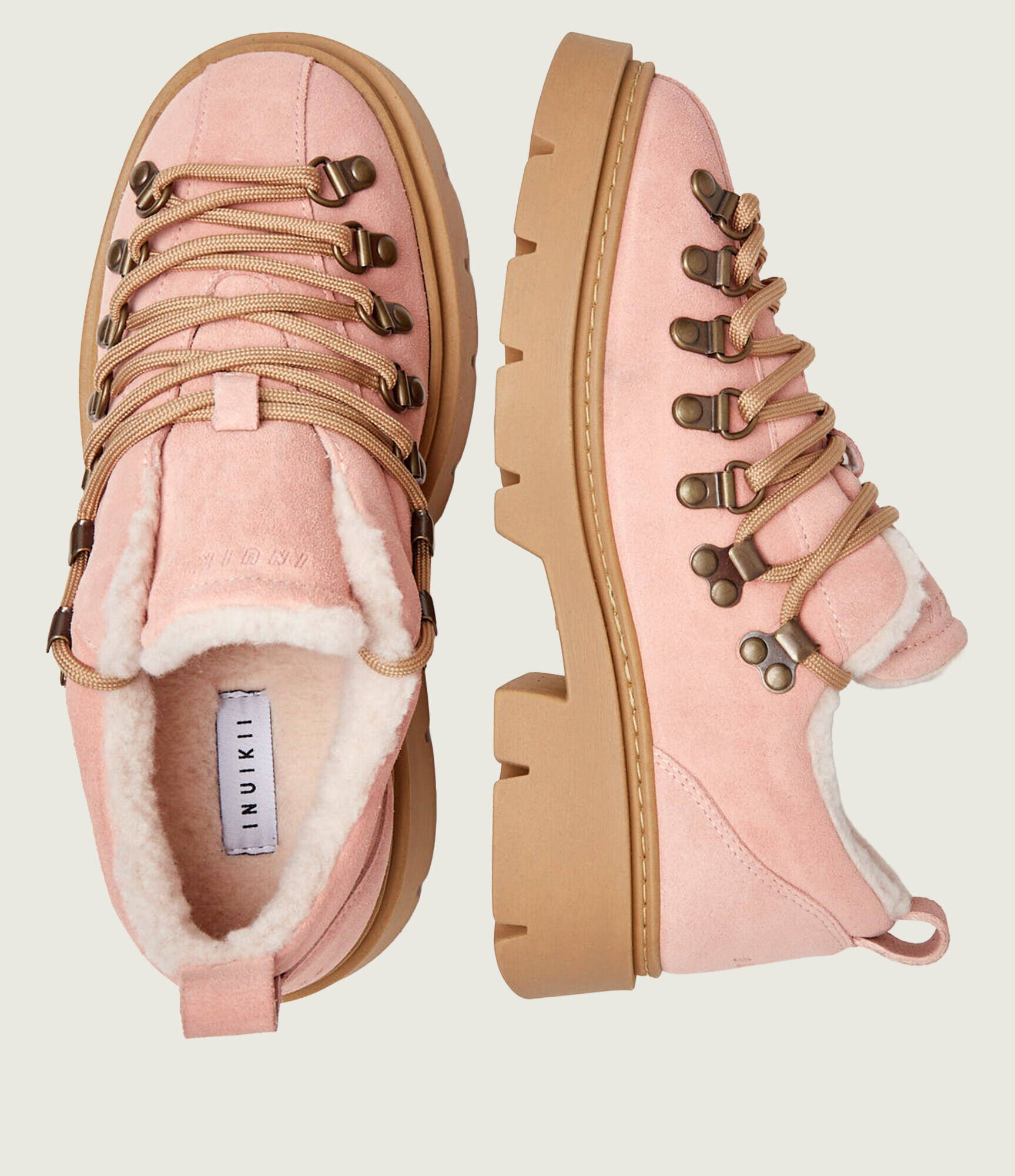 Inuikii Pantofi Echo Low | shearling | piele întoarsă (zamsz) | cu adaos de lână