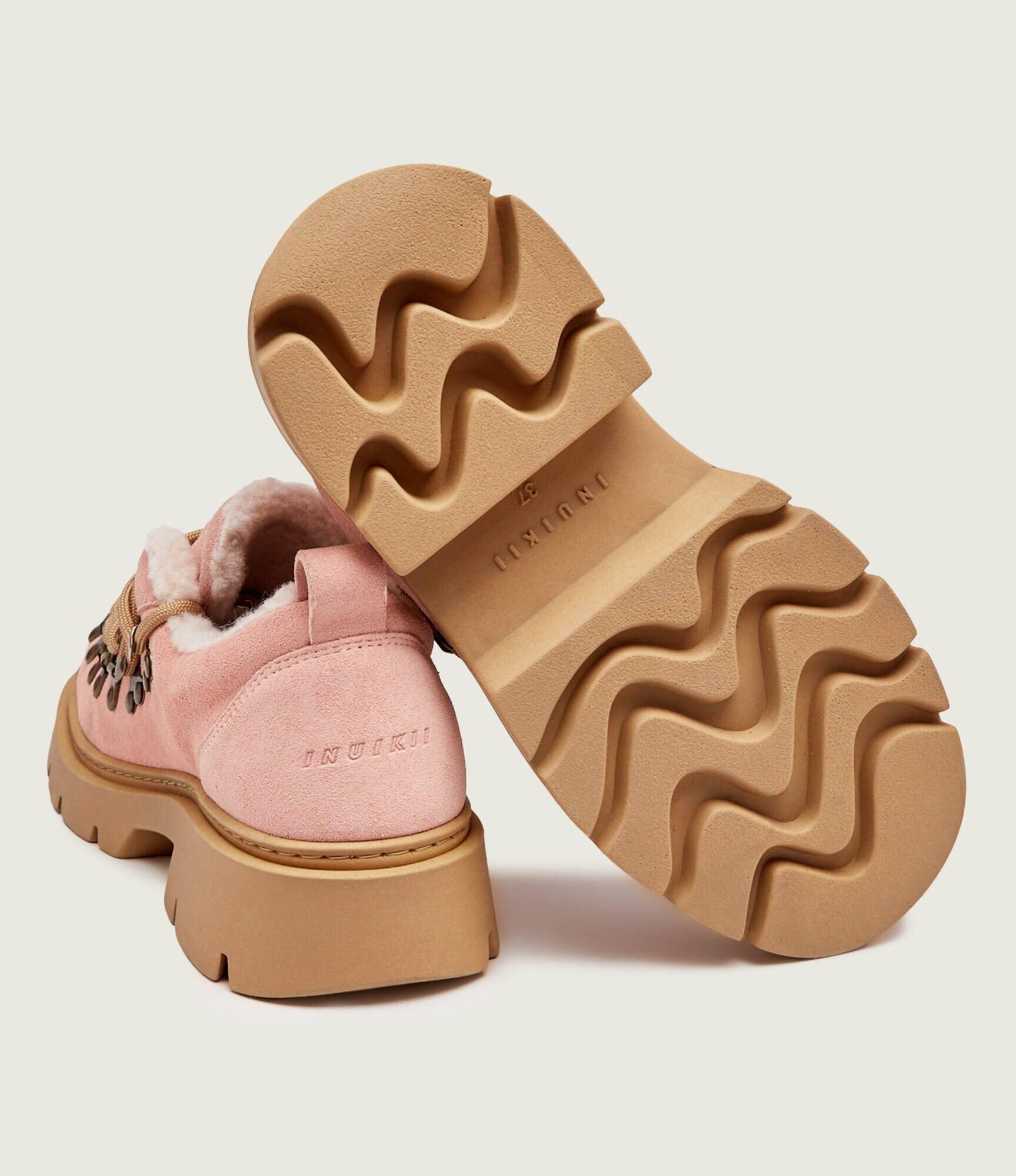 Inuikii Pantofi Echo Low | shearling | piele întoarsă (zamsz) | cu adaos de lână