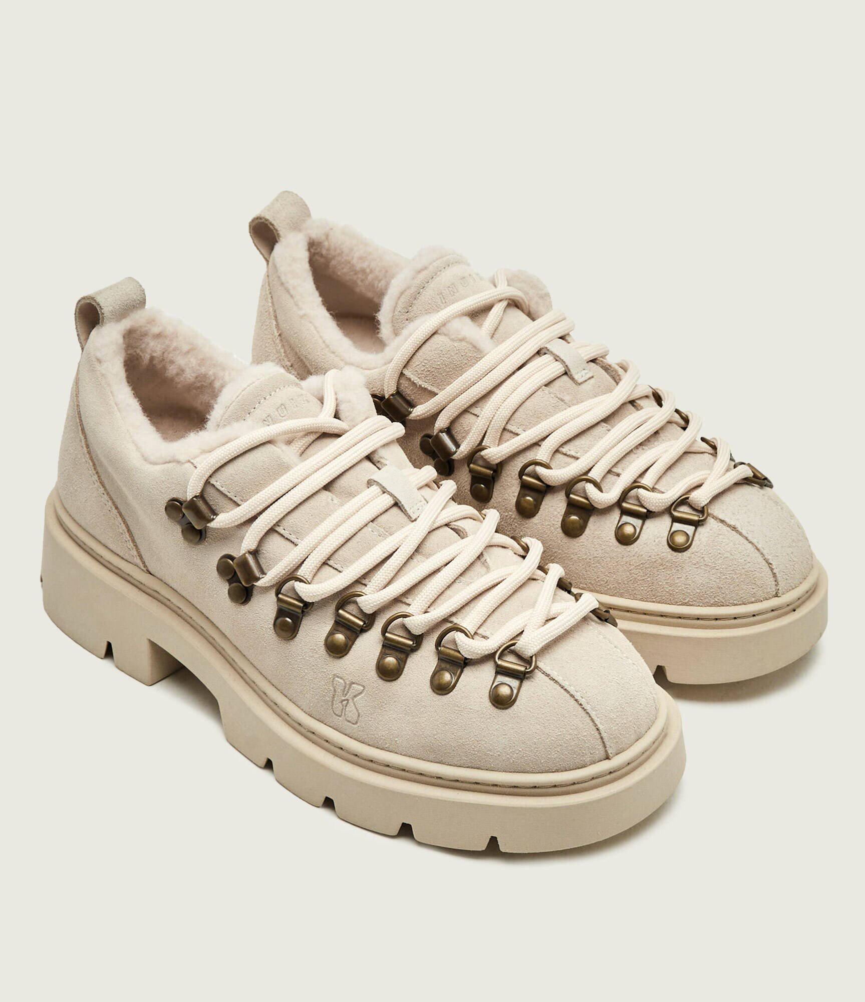 Inuikii Pantofi Echo Low | shearling | piele întoarsă (zamsz) | cu adaos de lână