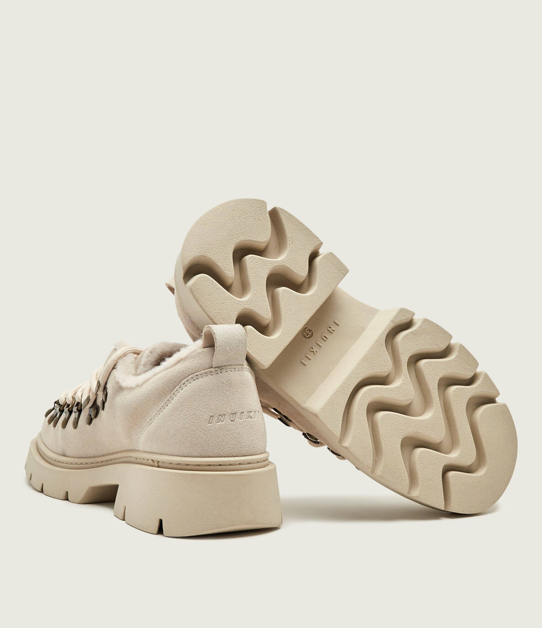 Inuikii Pantofi Echo Low | shearling | piele întoarsă (zamsz) | cu adaos de lână
