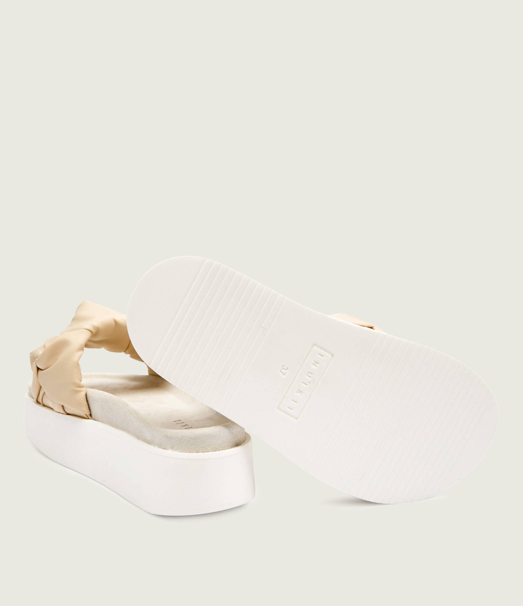 Inuikii Șlapi Fjord Flower Platform | piele întoarsă