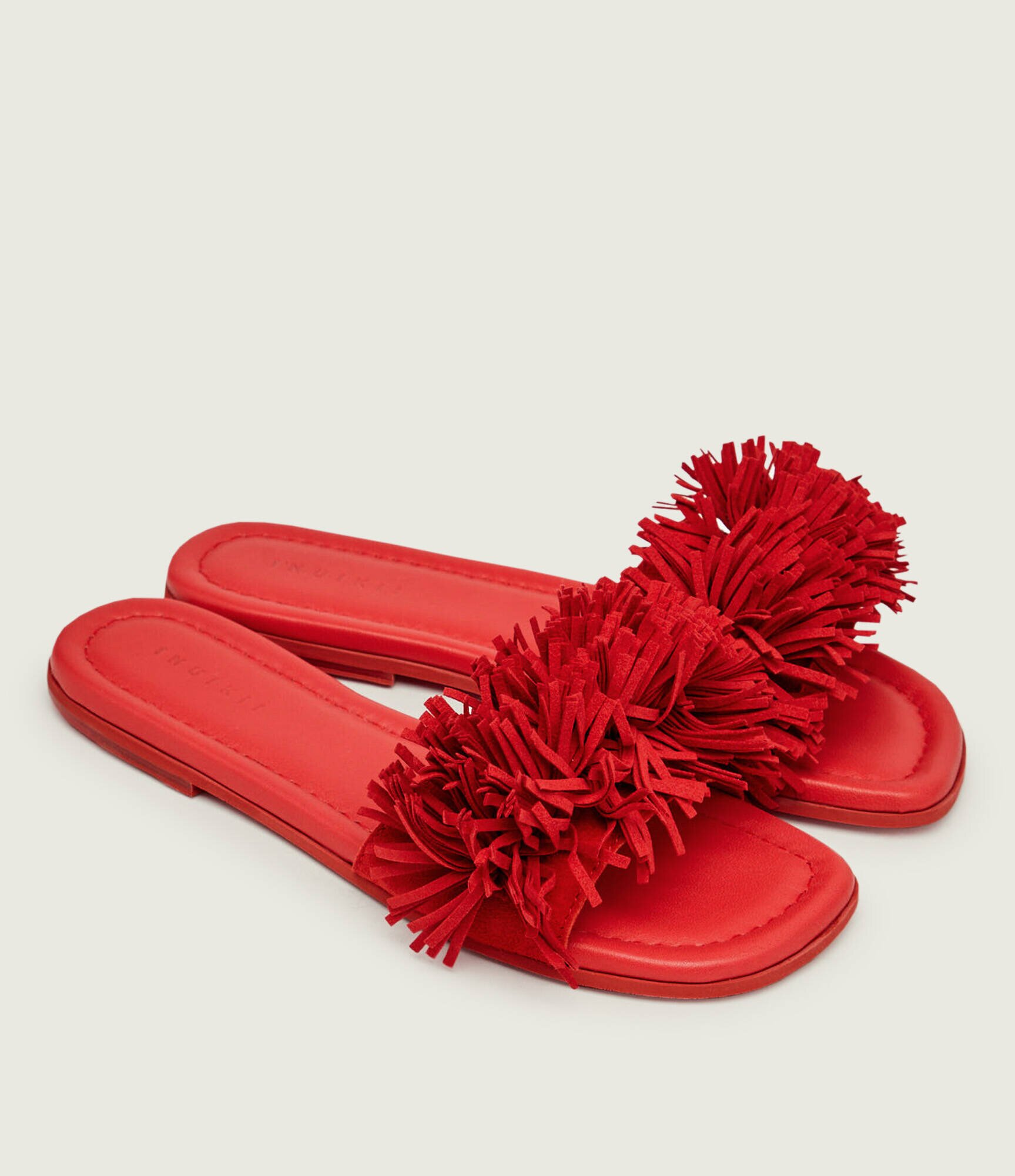 Inuikii Șlapi FRINGES FLOWER | piele întoarsă
