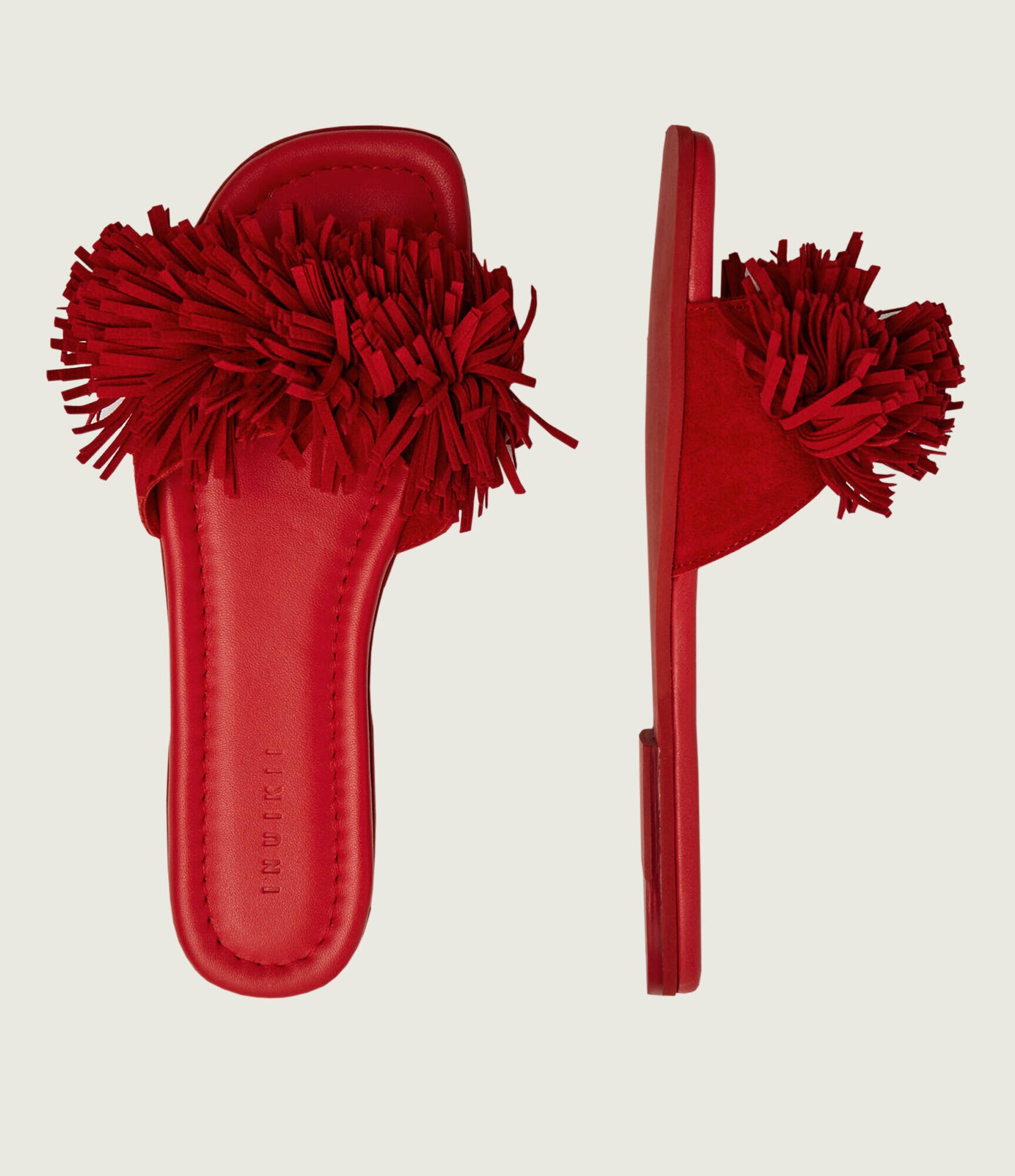 Inuikii Șlapi FRINGES FLOWER | piele întoarsă