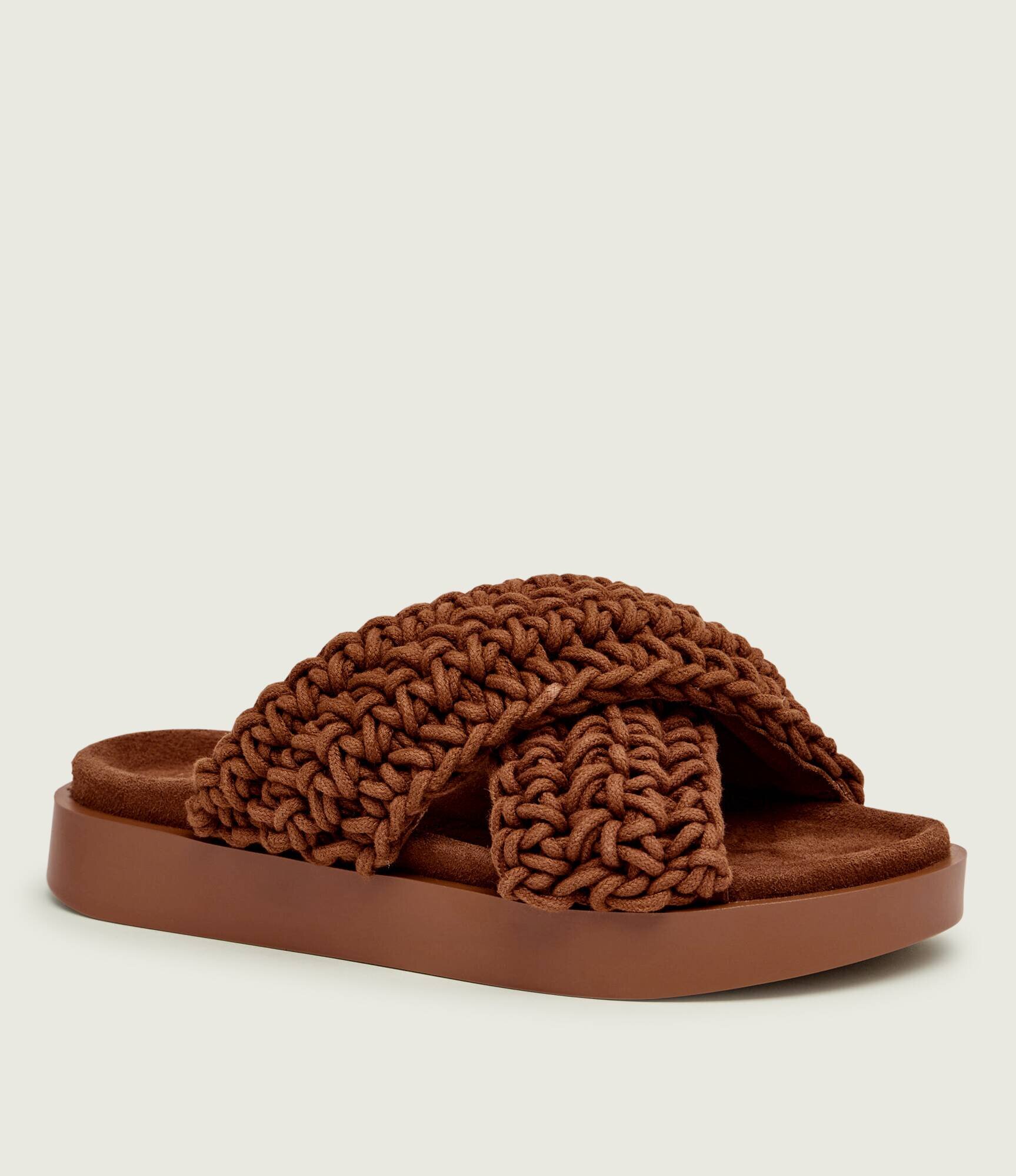 Inuikii Șlapi WOVEN | piele întoarsă