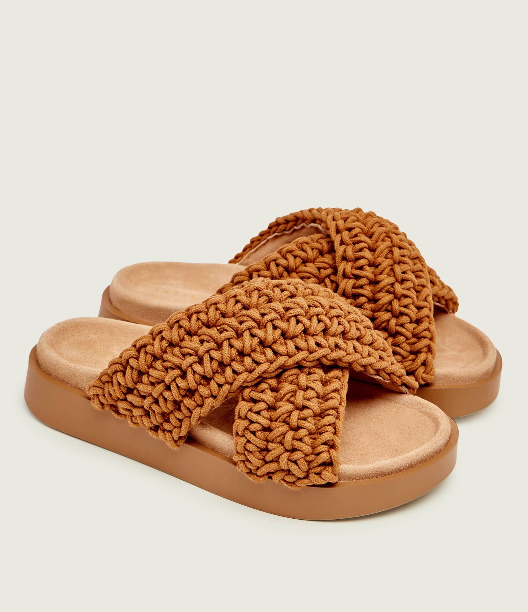 Inuikii Șlapi WOVEN | piele întoarsă