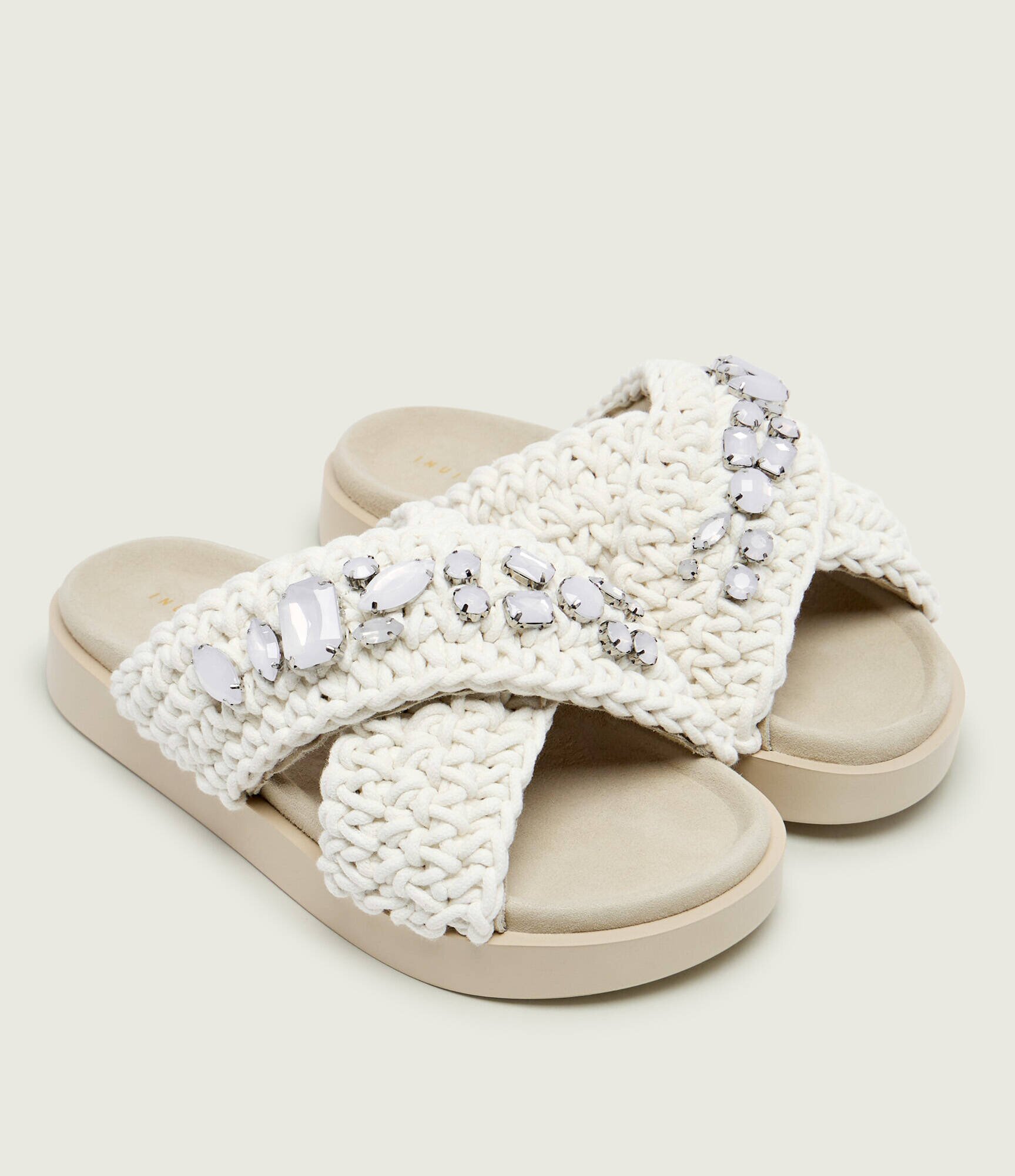 Inuikii Șlapi WOVEN STONES | piele întoarsă